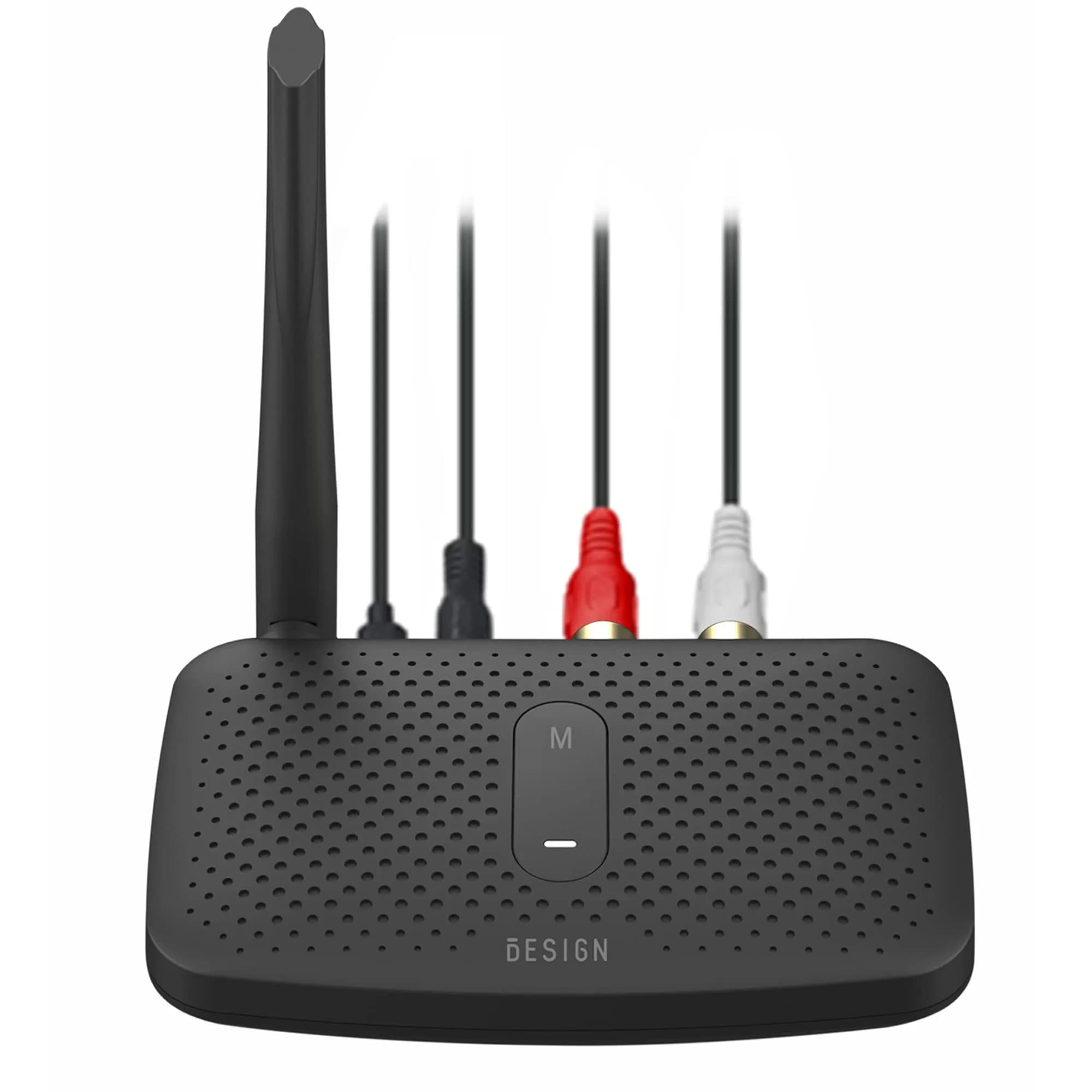 BESIGN BE-RCA Pro Long Range Bluetooth Adapter with Type-C Power, Black | Connects Wired Speakers to Bluetooth Devices - main product image