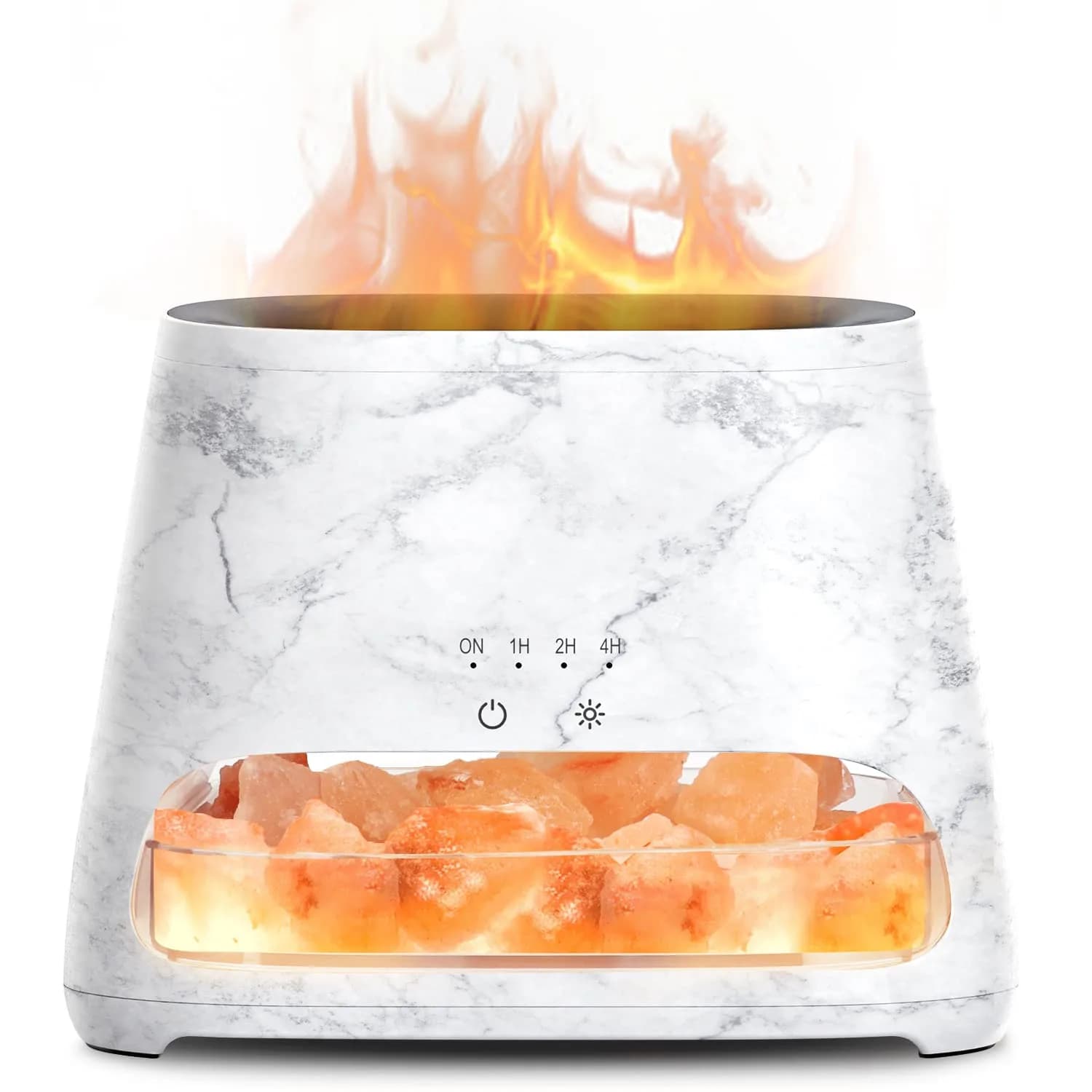 SALKING 2-in-1 Ultrasonic Aroma Diffuser & Himalayan Salt Lamp | Silent, Auto Shut-Off, 150ml - main product image