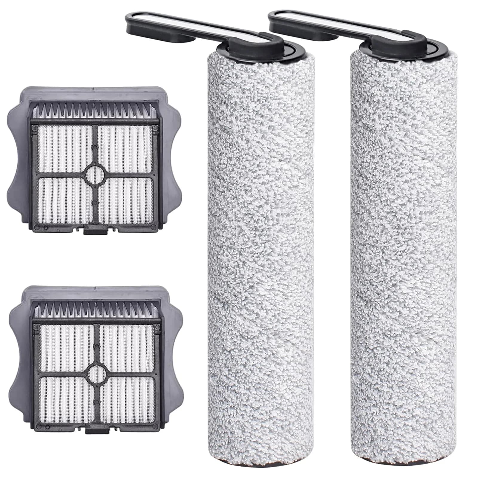Bluearks Tineco Floor ONE S5 Replacement Brush Rollers & HEPA Filters (2 Brush Rollers + 2 Filters) | Captures 99.97% Particles - main product image