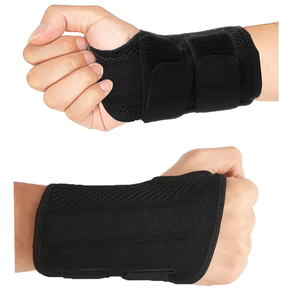 HYCOPROT Adjustable Wrist Brace with 2 Metal Straps & Steel Plate | L/XL (Pack of 2) - main product image
