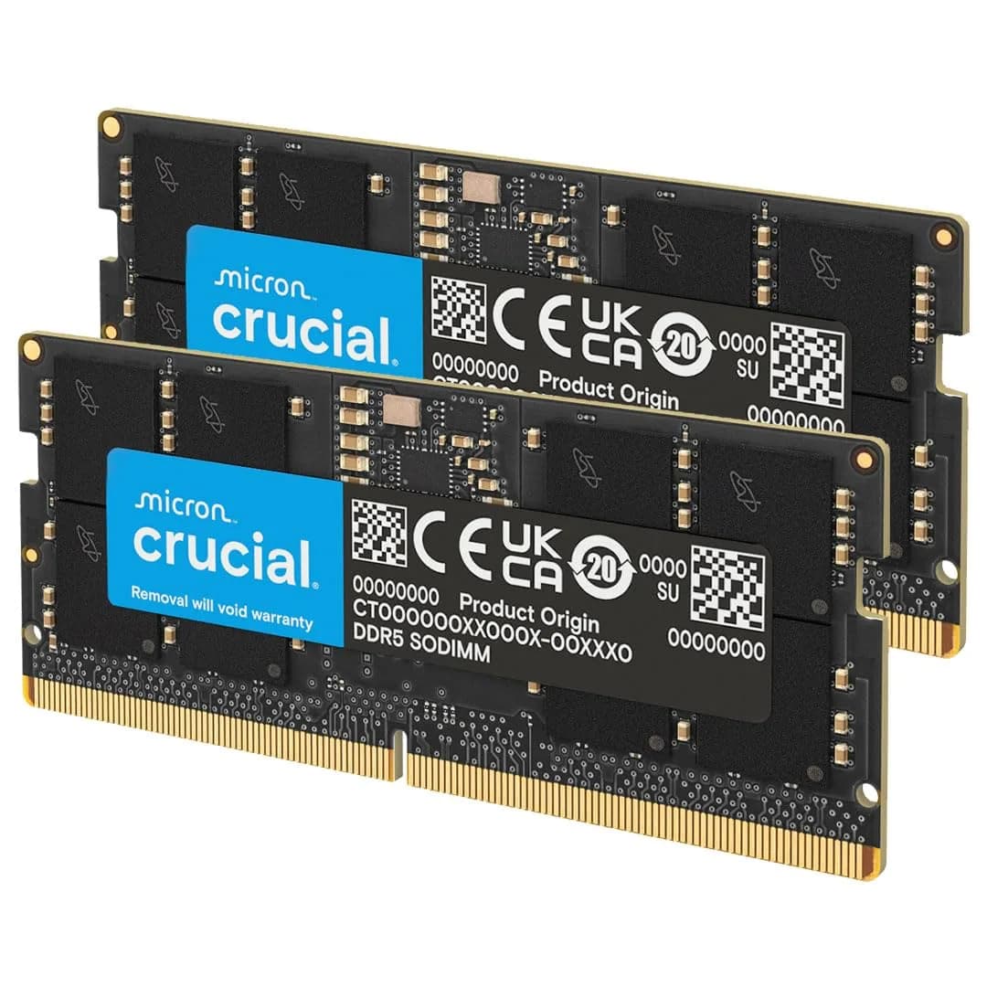 Crucial 32GB DDR5 RAM Kit (2x16GB) 5600MHz SODIMM Laptop Memory 32GB (2x16GB) | Boosts System Performance - main product image