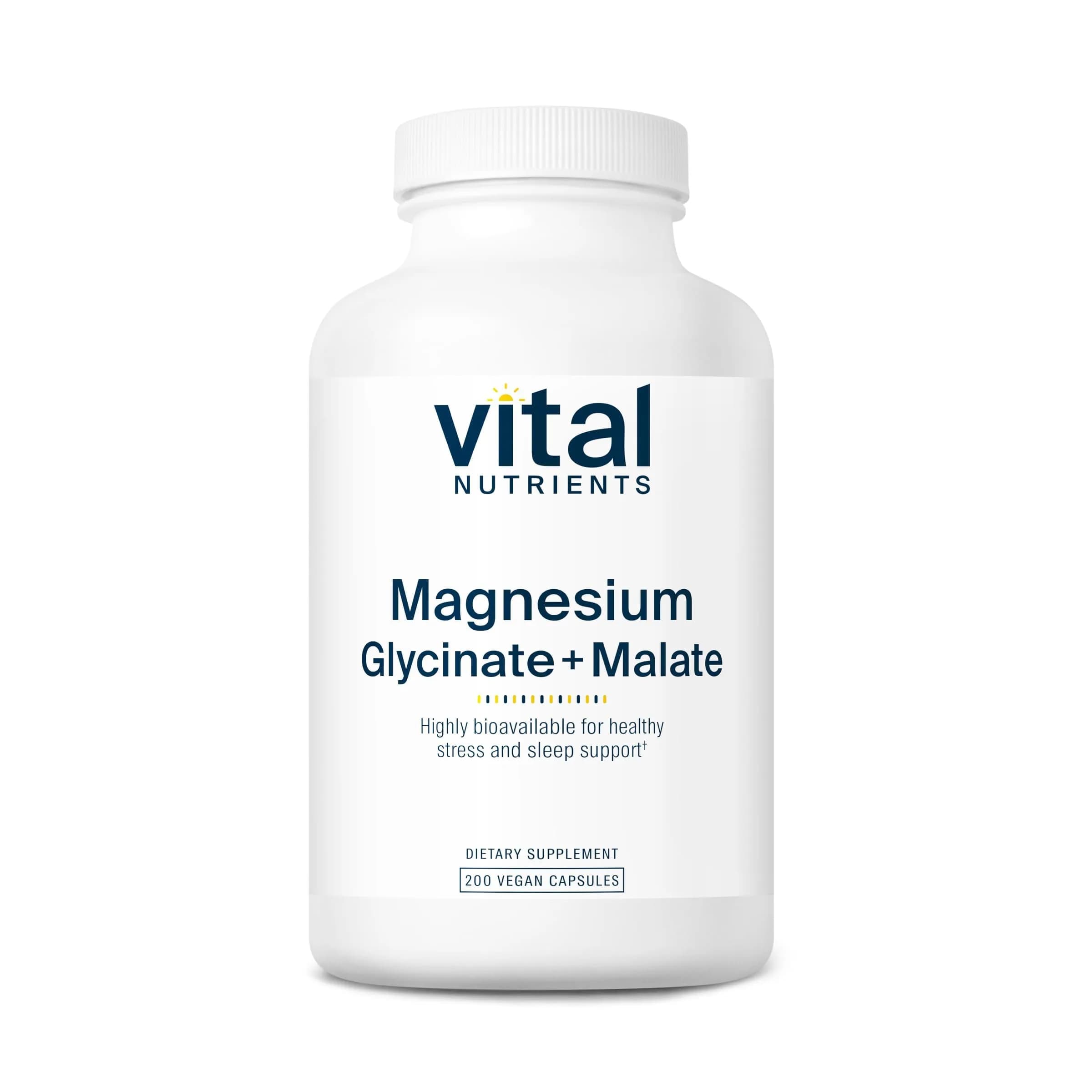 Vital Nutrients Magnesium Glycinate + Malate 240mg | Supports Sleep & Energy (120 capsules) - main product image