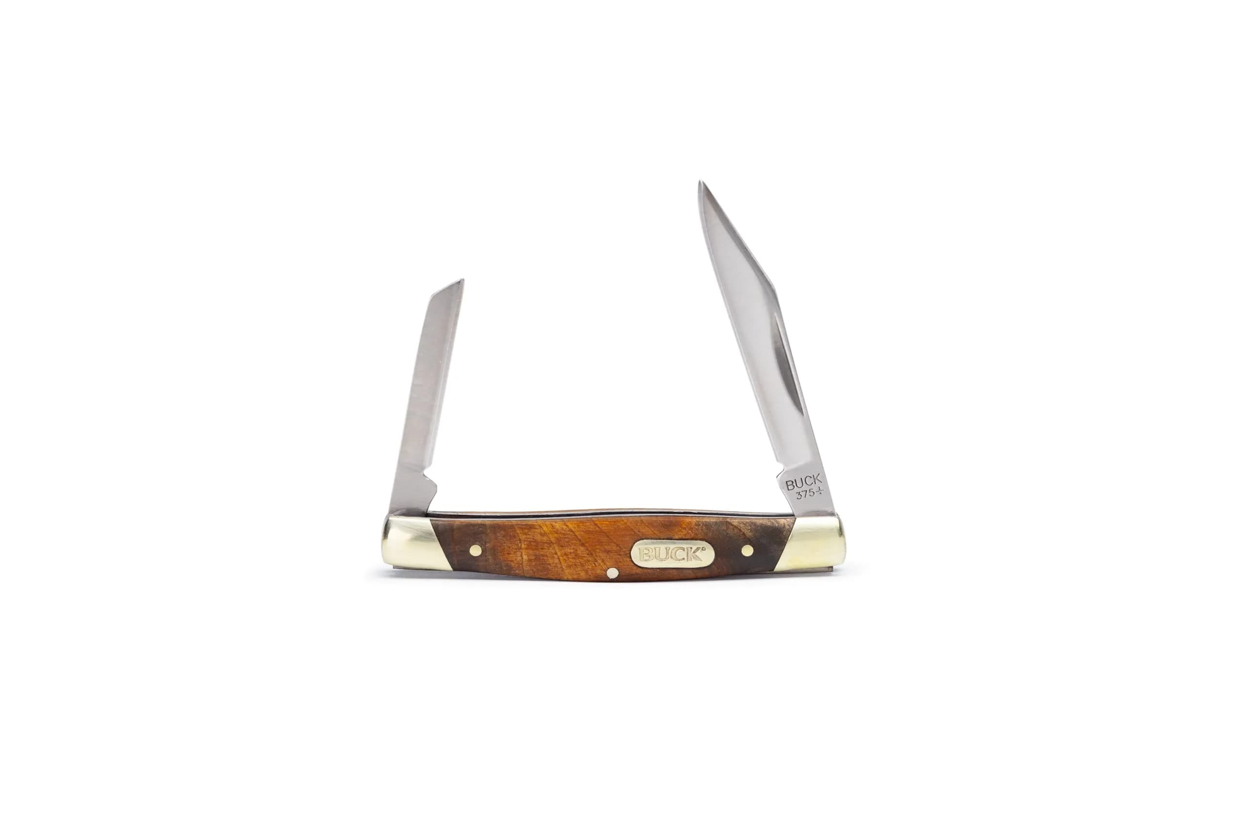 Buck Knives 375 Deuce 2-Blade Folding Pocket Knife, Burlwood, 0.7 oz | Compact, Durable EDC - main product image