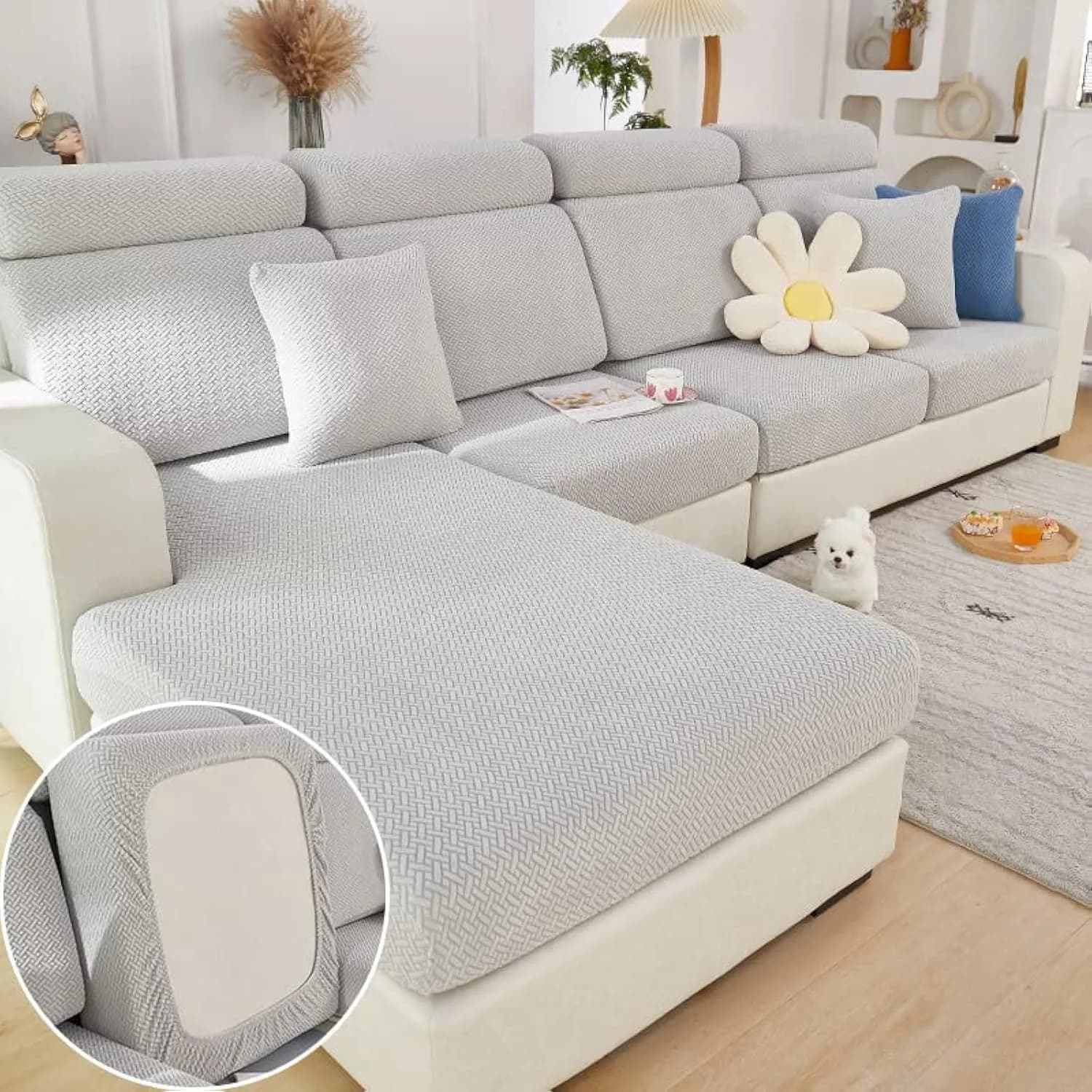 Jonuiony Universal Sofa Slipcover 2024 Wear-Resistant | Elastic L Shape Couch Cover - main product image