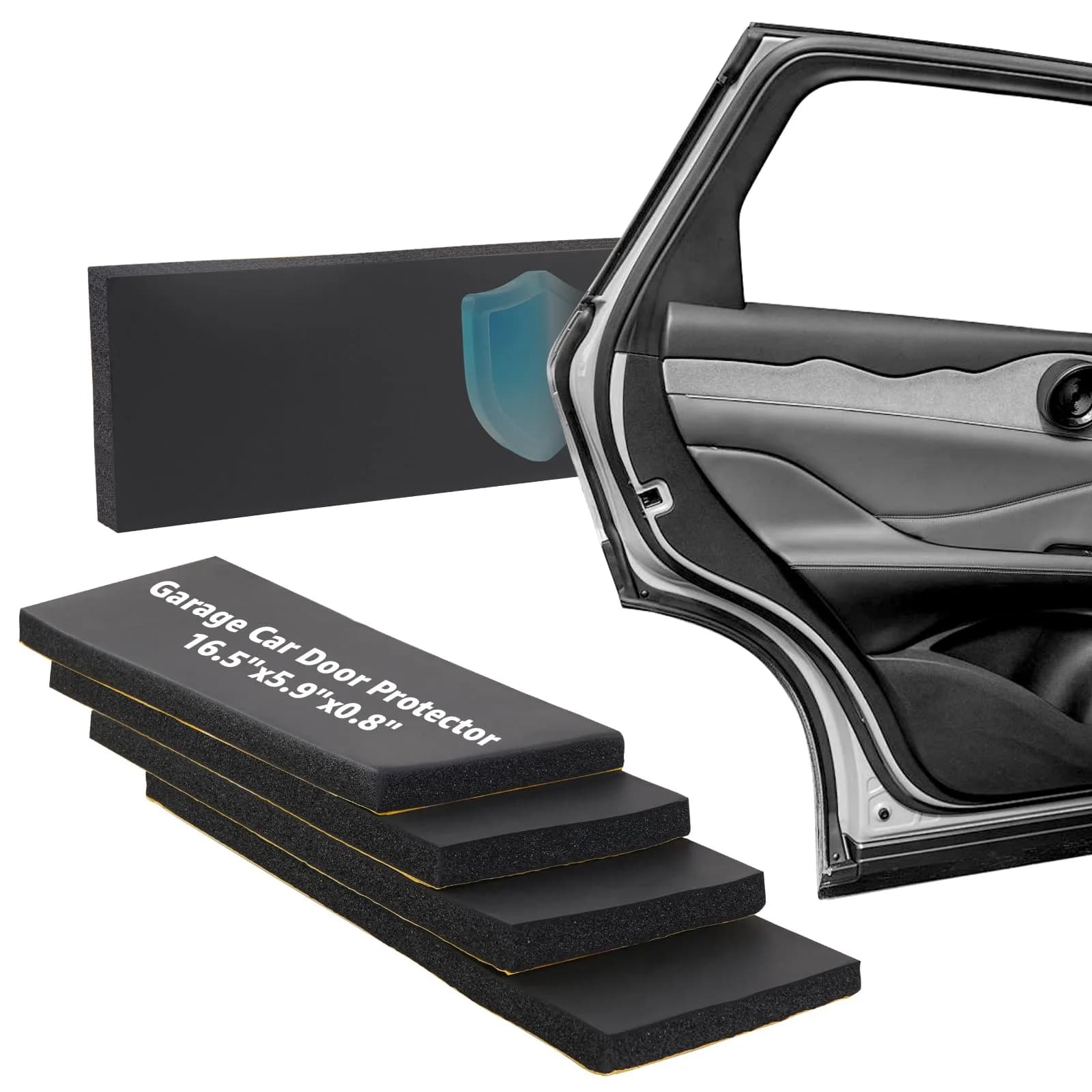 PICK FOR LIFE Garage Wall Protector 4 Pack 42cm (16.5") x 13.4cm (5.3") x 2cm (0.8") | Protects Car Doors from Scratches & Dents - main product image