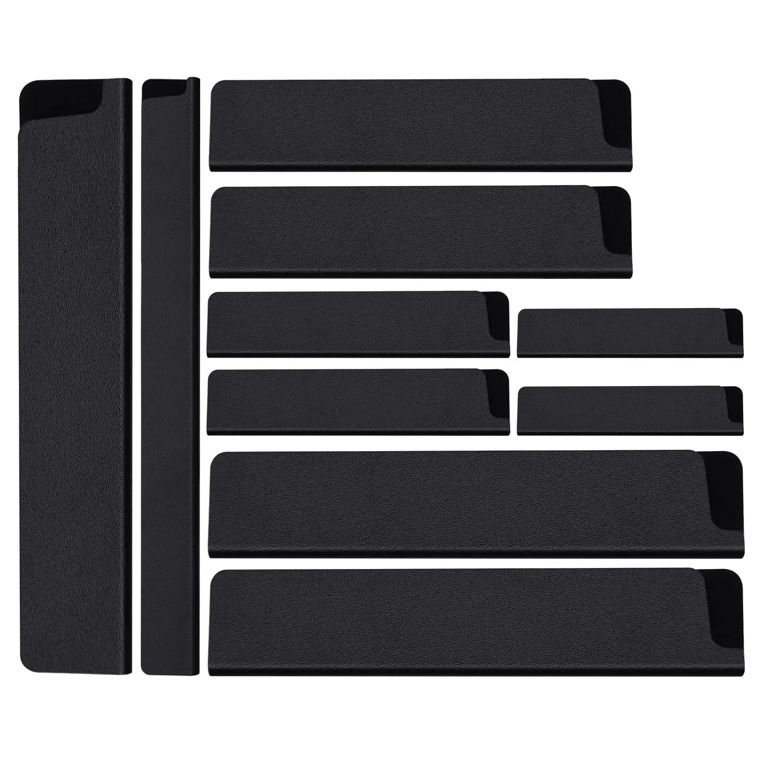 DkOvn Universal Knife Edge Guards Set, 10-Piece Black ABS Plastic Sheath | Protects Blades in Drawers - main product image