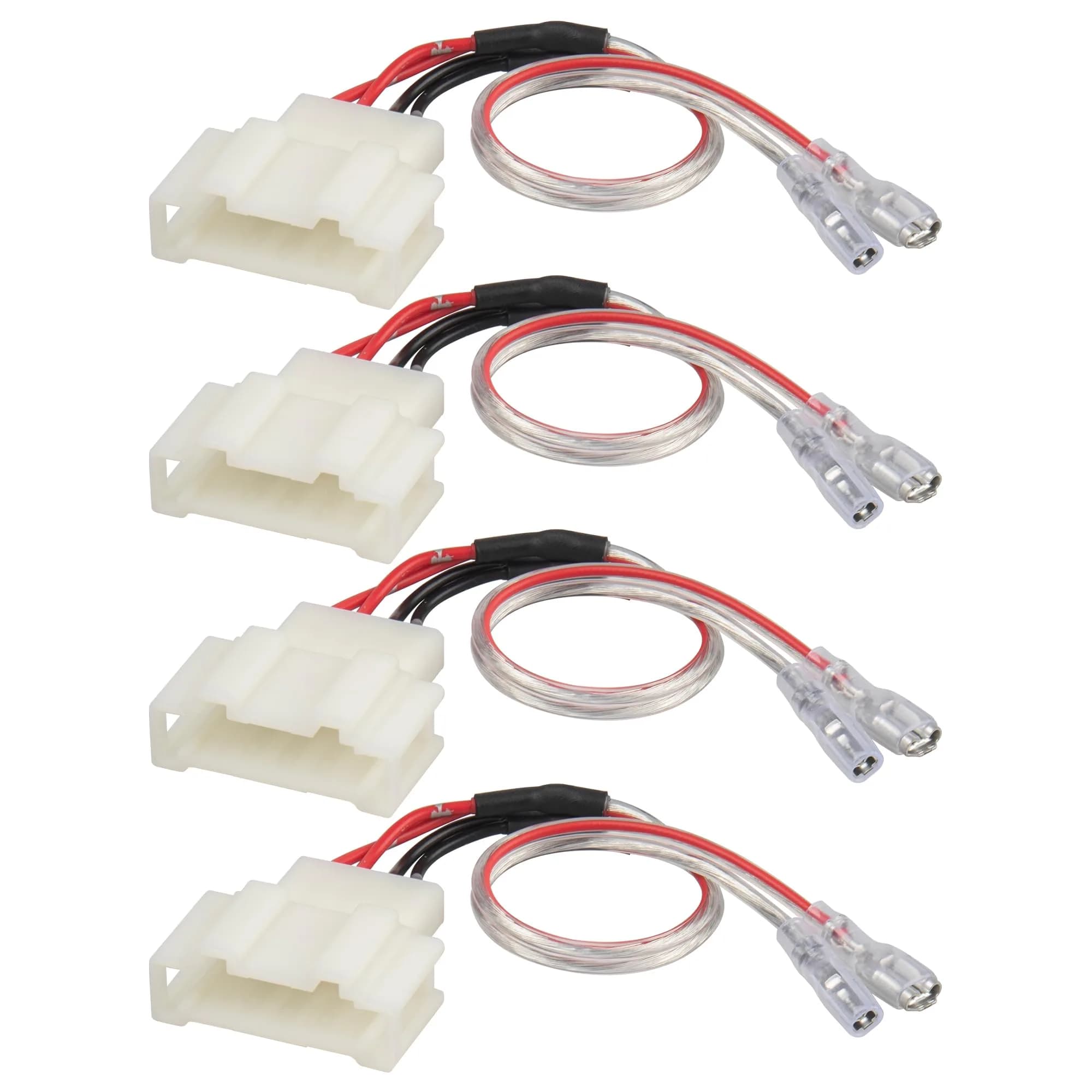 RED WOLF 4 PCS Car Door Speaker Wiring Harness Adapter for VW 1999-2019 | Copper & PVC, Easy Plug & Play - main product image