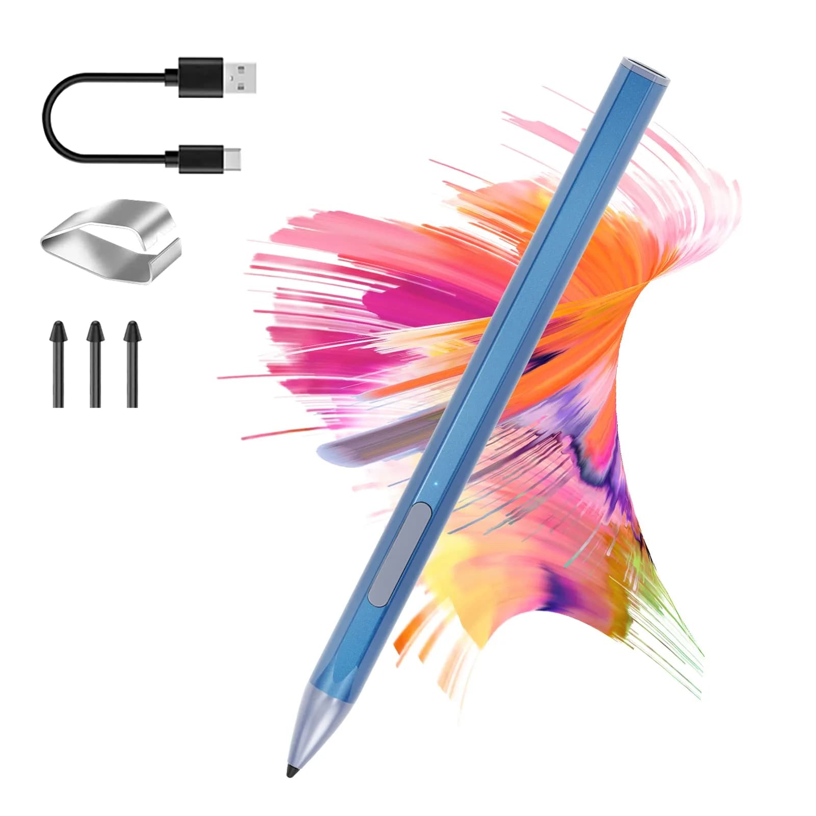 SSS·GRGB Active Stylus Pen for HP Envy x360 & Spectre x360 | Tilt & Pressure Sensitive, Rechargeable, Palm Rejection, Blue - main product image