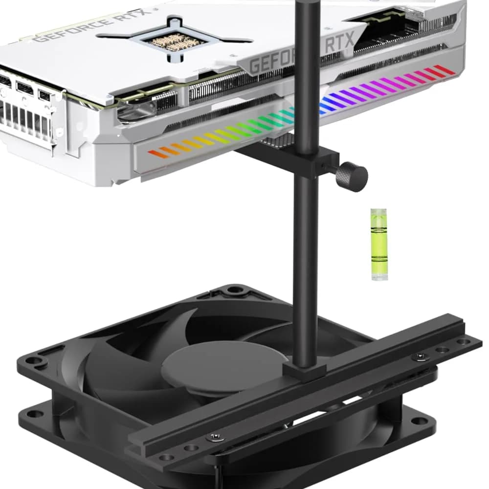 JOYJOM GPU Support Bracket Aluminum 136mm | Adjustable Anti Sag Video Card Stand