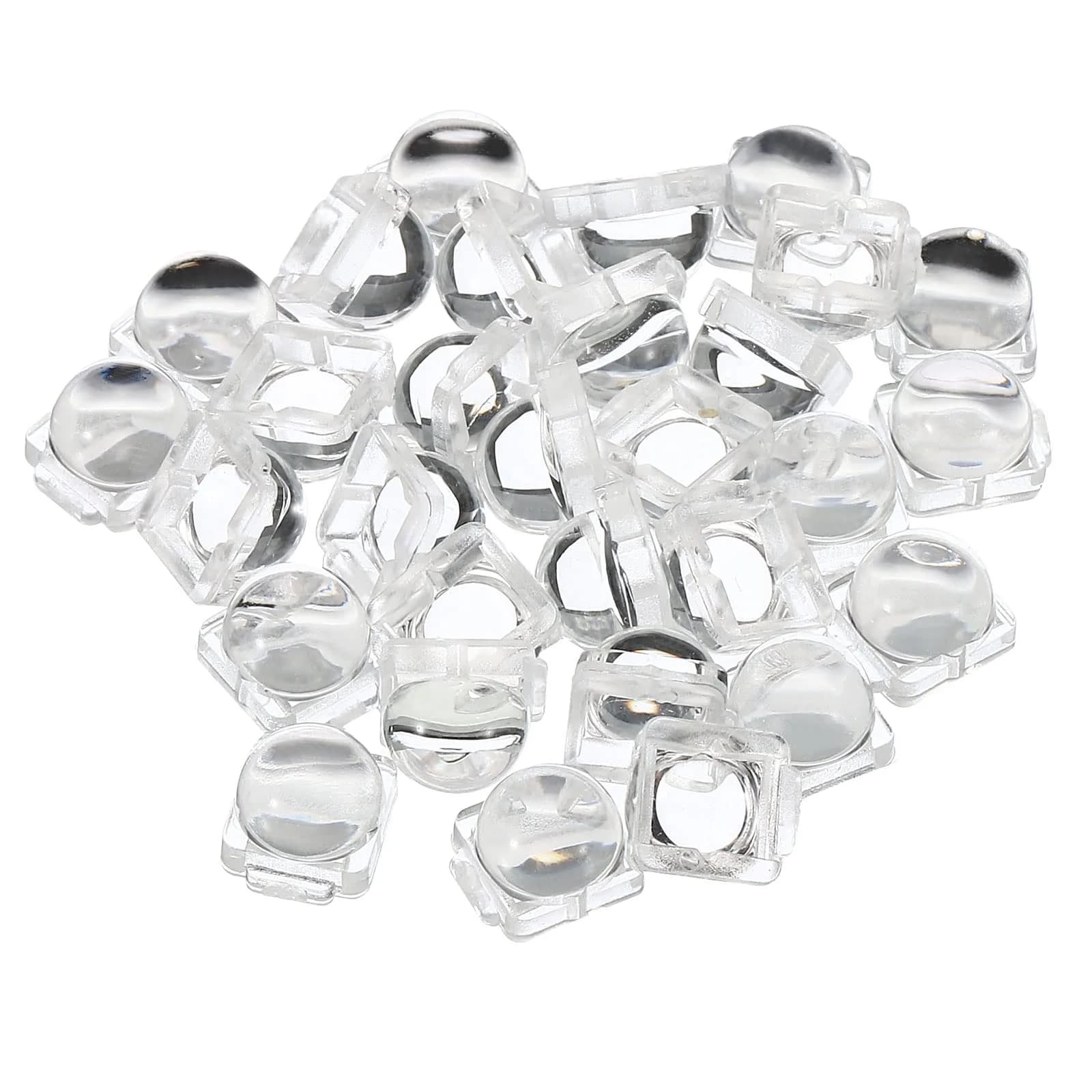 PATIKIL LED Convex Lens 30 Pack | 30 Degree Beam Acrylic Optical Lens for 5050 LED - main product image
