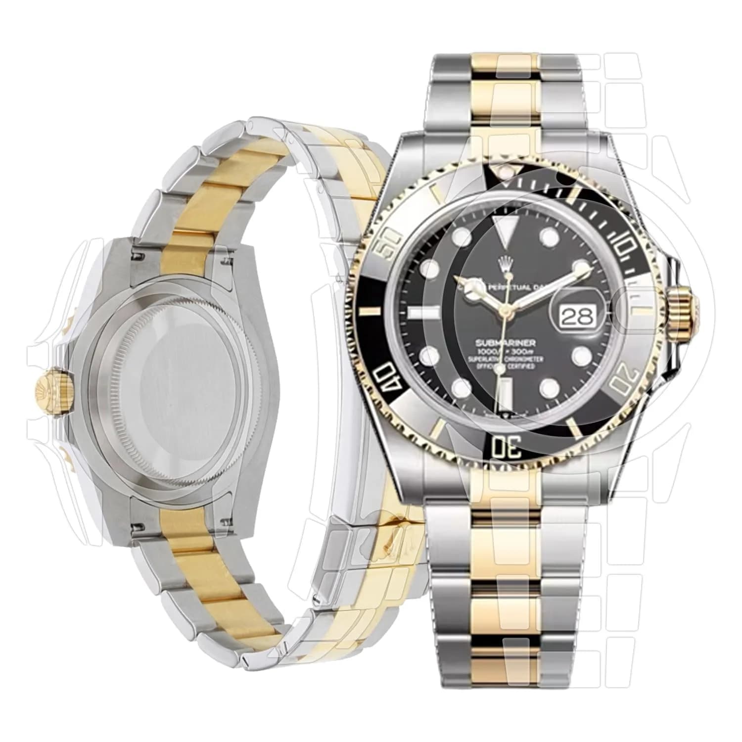 skoko Clear 2 Pack Full Body Protective Film for Rolex Submariner 41mm | Scratch Proof PPF - main product image