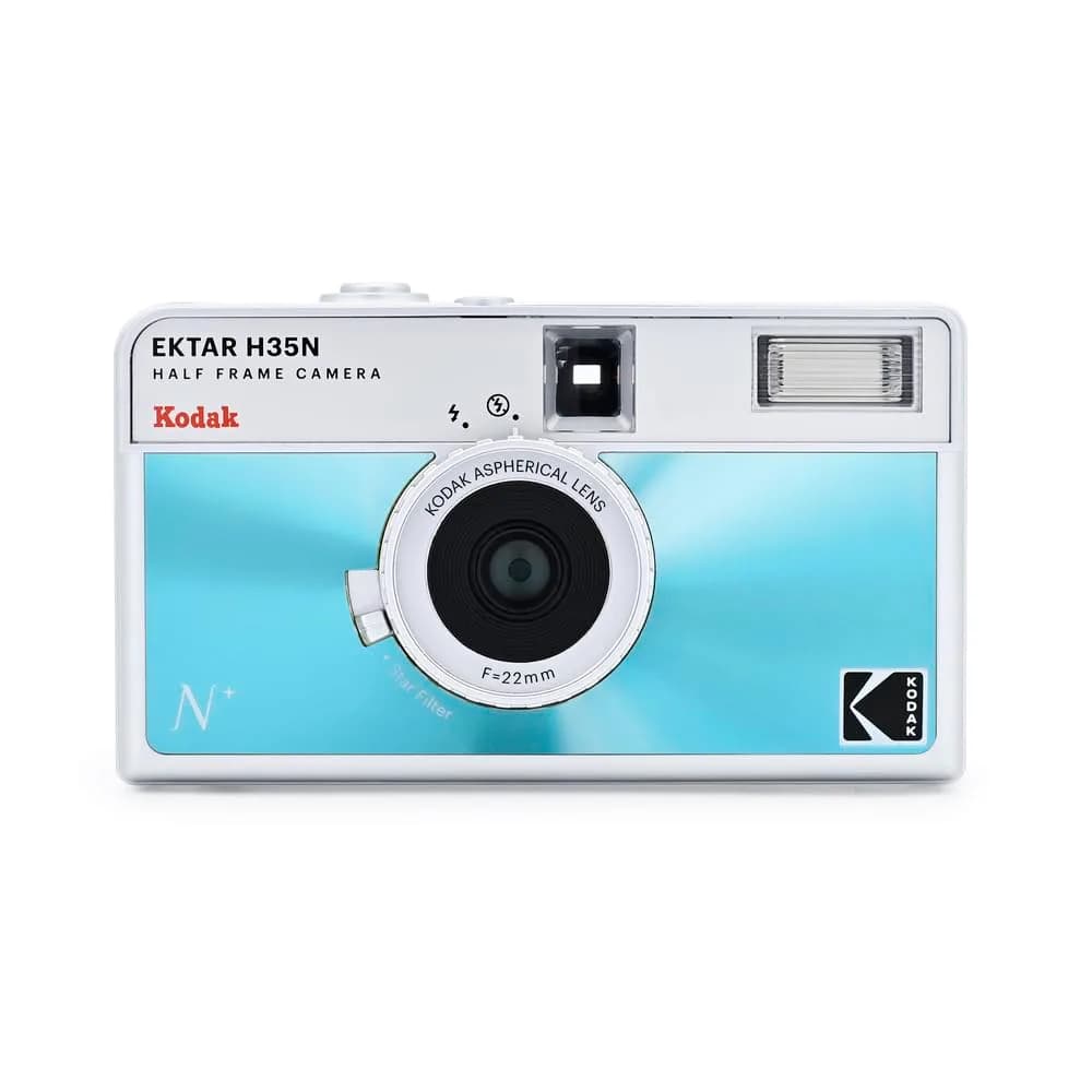 KODAK EKTAR H35N Half Frame Film Camera, 35mm, Reusable, Focus-Free, Bulb Function, Built-in Star Filter, Coated Improved Lens, Glazed Blue (110g) - main product image