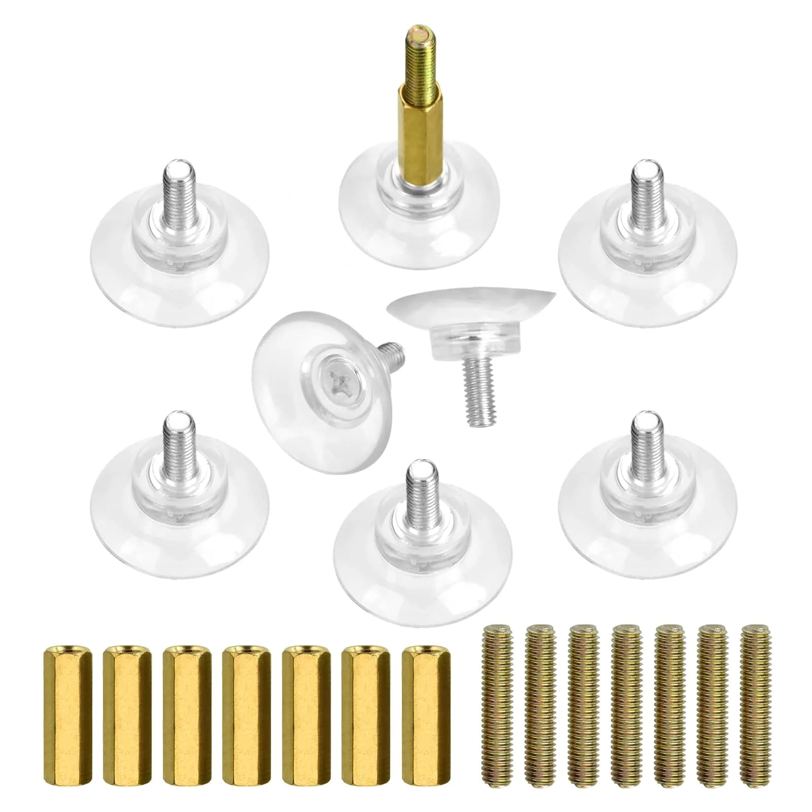 Sankoly Glass Table Top Suction Cup 1.3 Inches | Heavy Duty Support & Adjustable Height - main product image