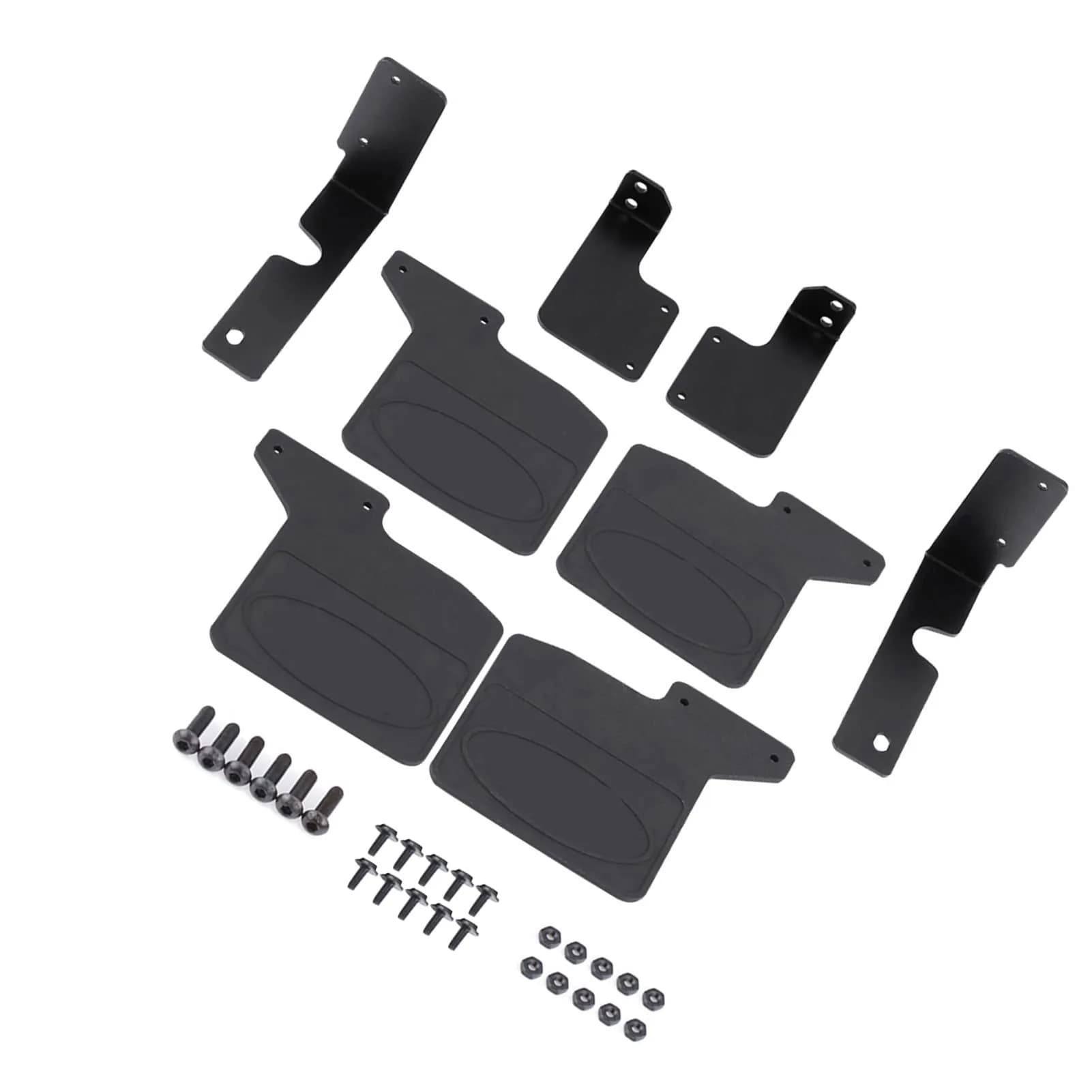 Oumefar RC Car Mud Flaps -4 1/10 Scale Rubber & Metal Accessories | Realistic & Durable - main product image