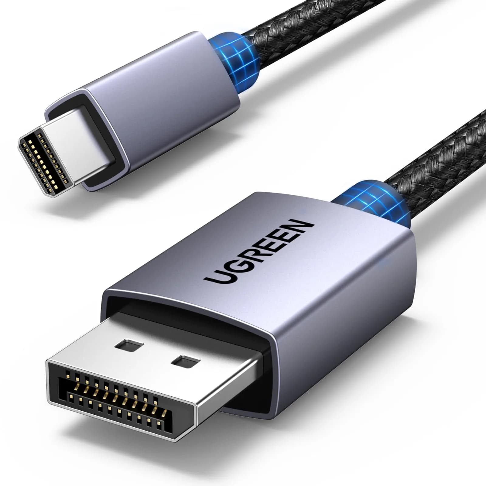 UGREEN VESA Certified 8K@60Hz Mini DisplayPort to DisplayPort Cable 6.6FT | Supports 8K Ultra HD & Gaming - main product image