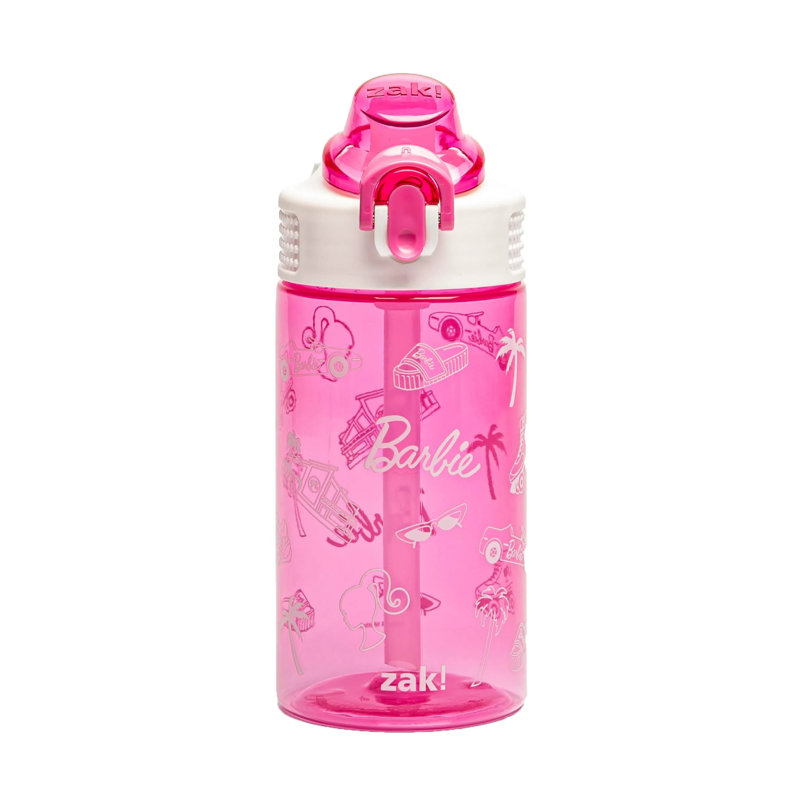 Zak Designs Barbie Sage 16oz Leak-Proof Straw Kids Water Bottle, Plastic | BPA-Free Durable Kid-Friendly - main product image