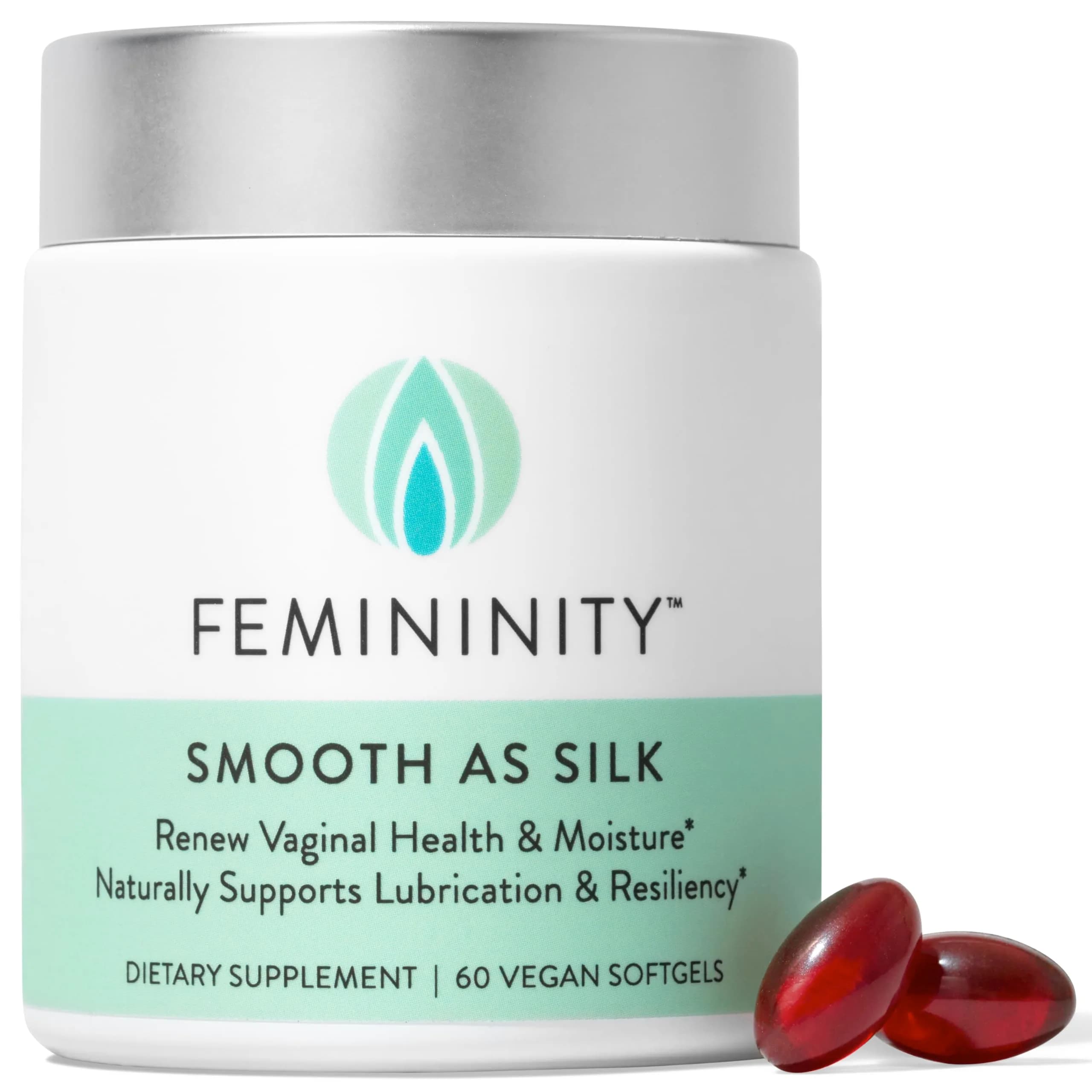 Femininity Softgels for Vaginal Dryness 60 Count | Omega 7 & Organic Sea Buckthorn - main product image