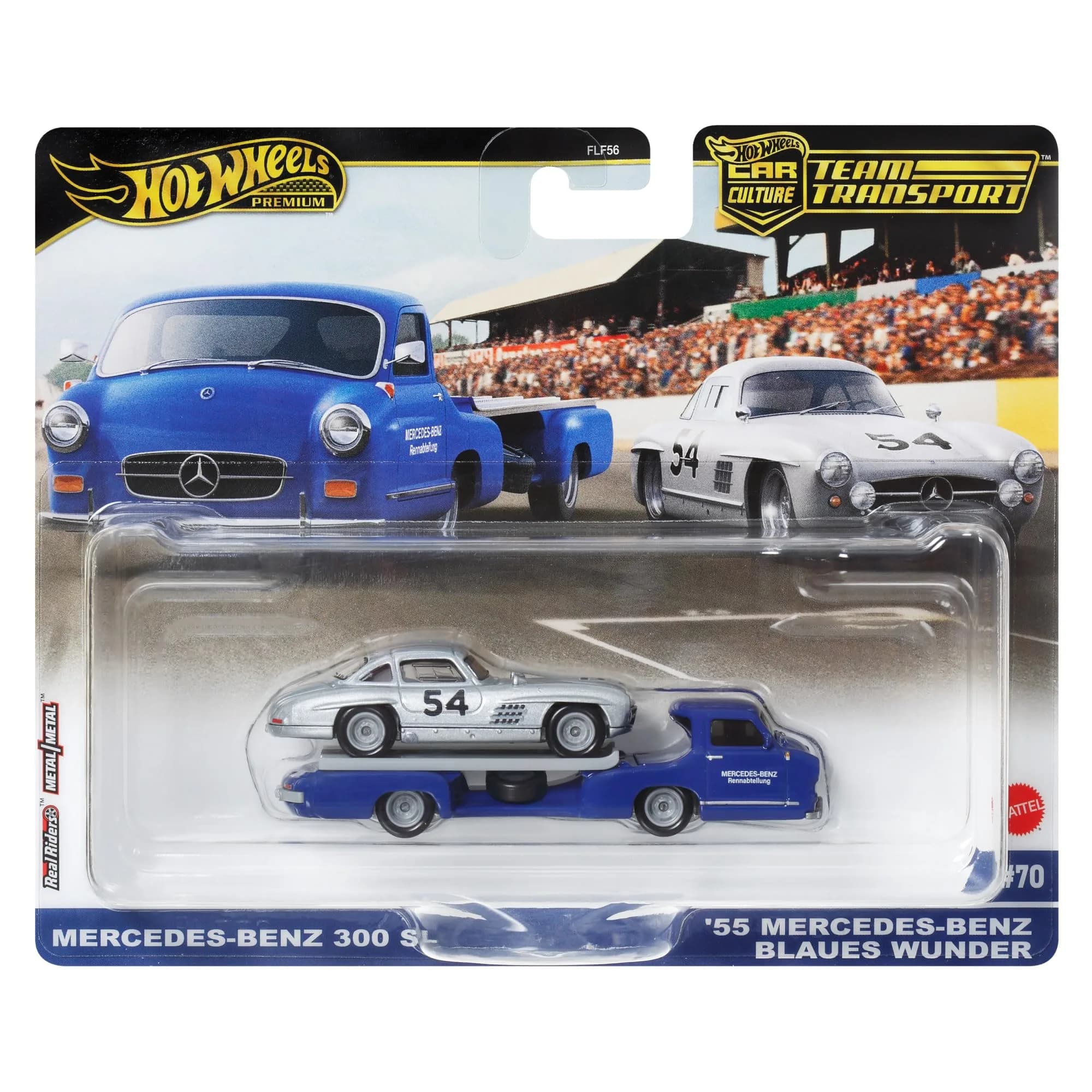 Hot Wheels Team Transport Culture Die-cast Car Mercedes-Benz 300 SL 1:64 Scale | Collector's Model with Metal Construction - main product image