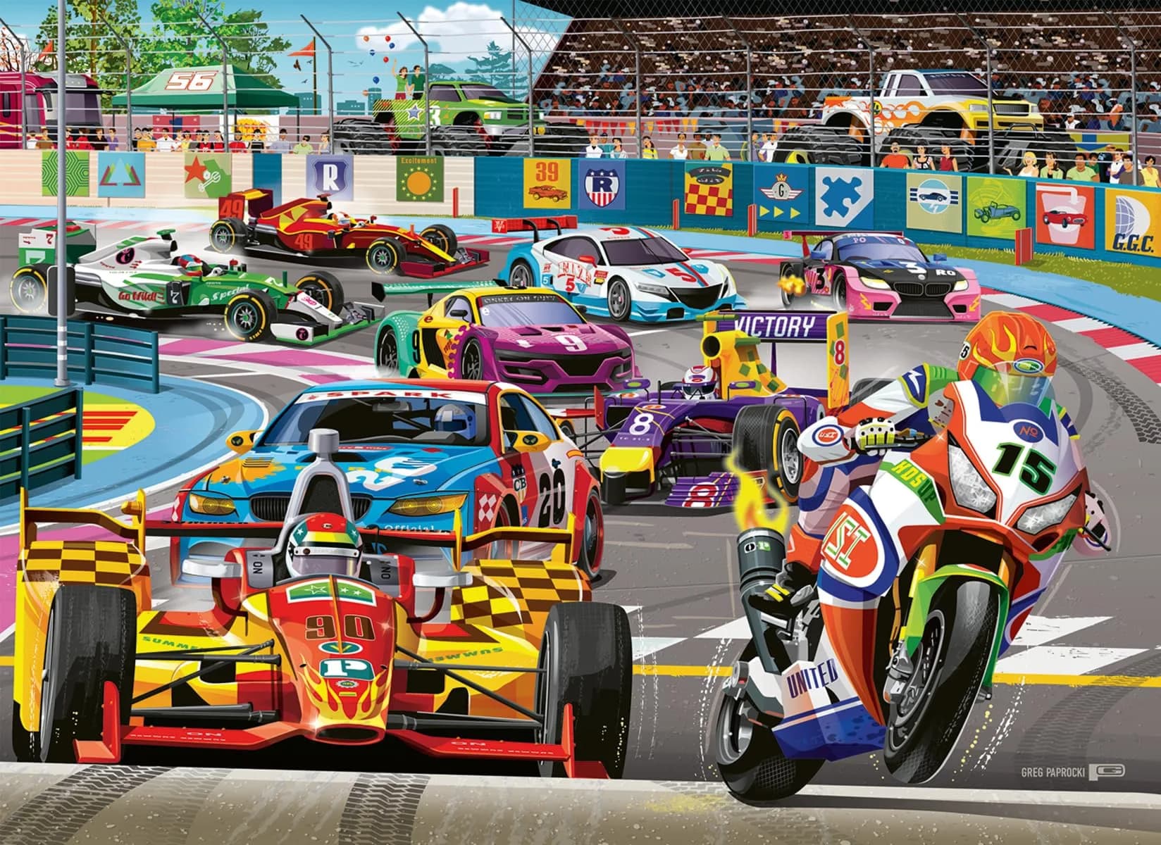 Ravensburger Racetrack Rally 60 Piece Jigsaw Puzzle for Kids | Unique Racing Theme, Ages 4+ - main product image