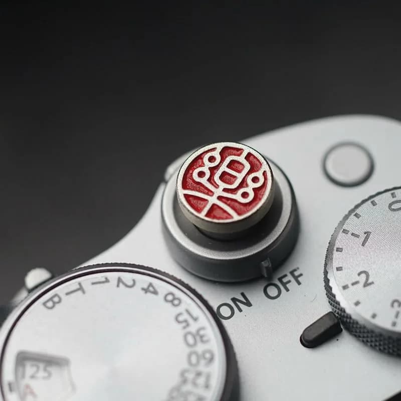 DBZZ Red Camera Shutter Button Soft Release with Rubber Ring | Compatible with Fujifilm, Nikon Cameras - main product image