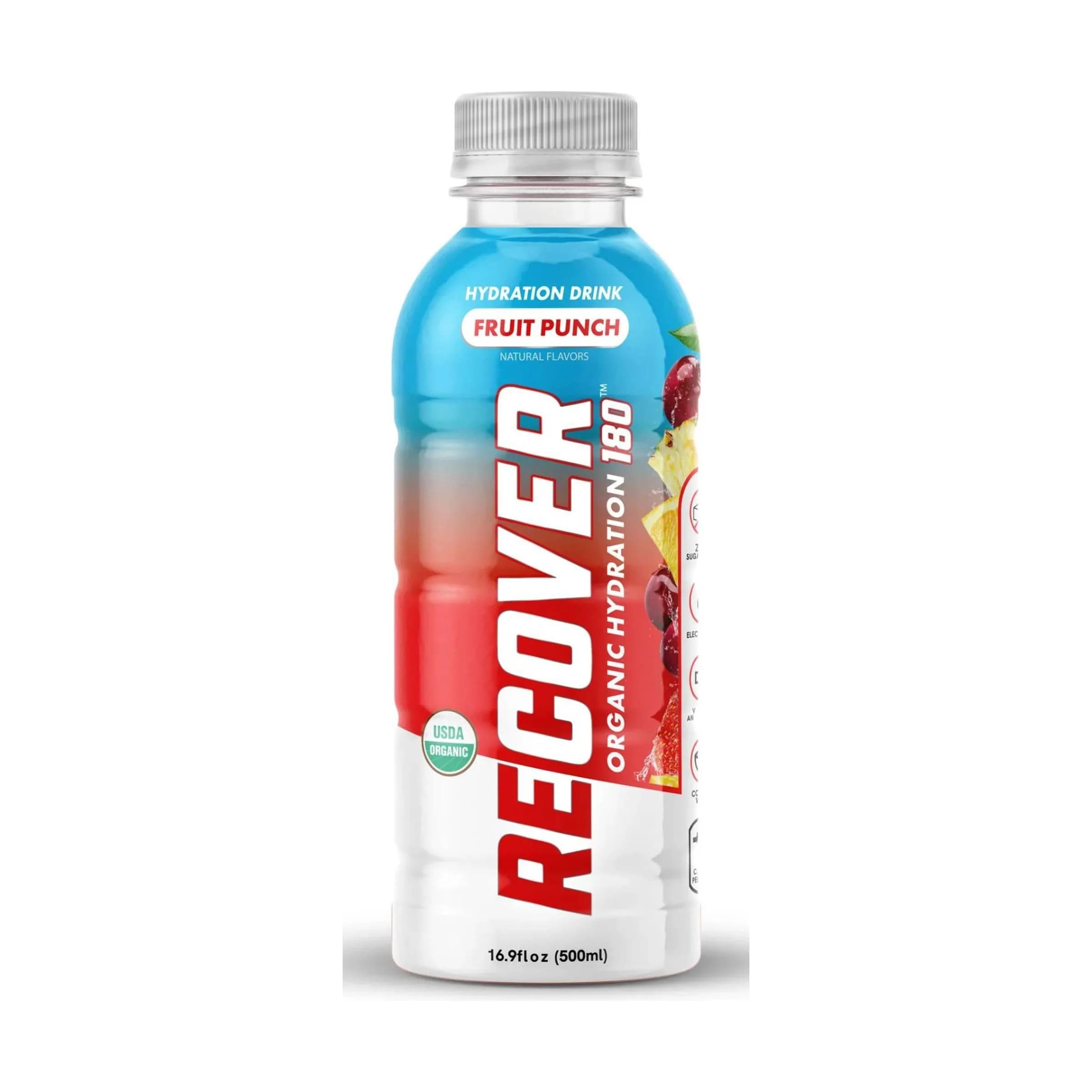 RECOV3R 180 Organic Fruit Punch Hydration Drink 16.9 Fl Oz | Organic Water & Fruit Punch for Indian Consumers - main product image