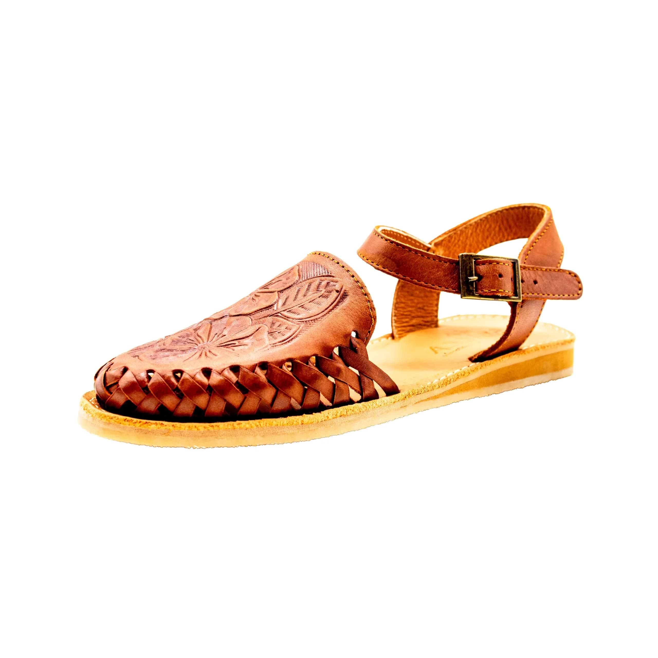 Sbicca Women's Acapulco Sandal, Mustard - 11 | Handwoven Leather Wedge with EVA — Cognac / 9