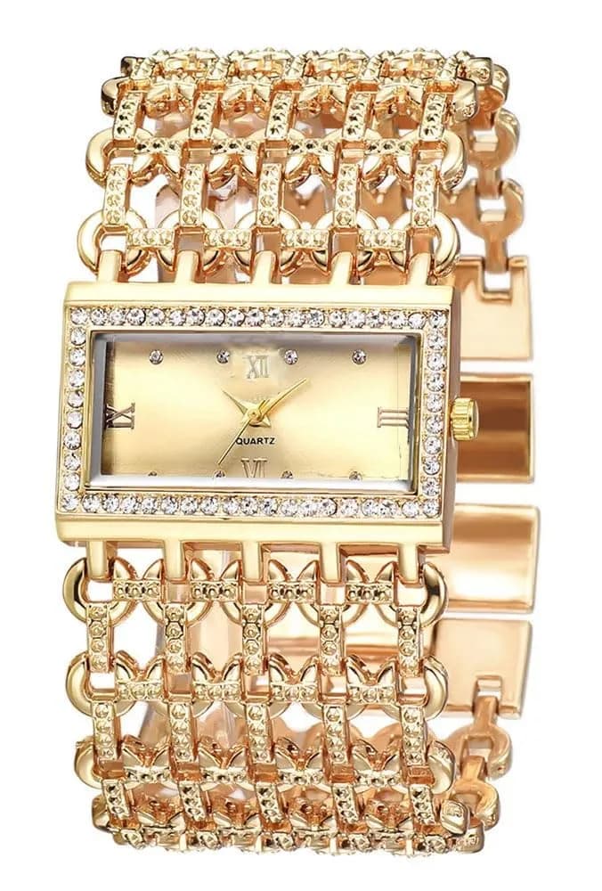 SENRUD Women's Quartz Watch Luxury Rectangular Case Analog Bracelet Watch 37mm (1.46 in) | Elegant Fashion Timepiece - main product image