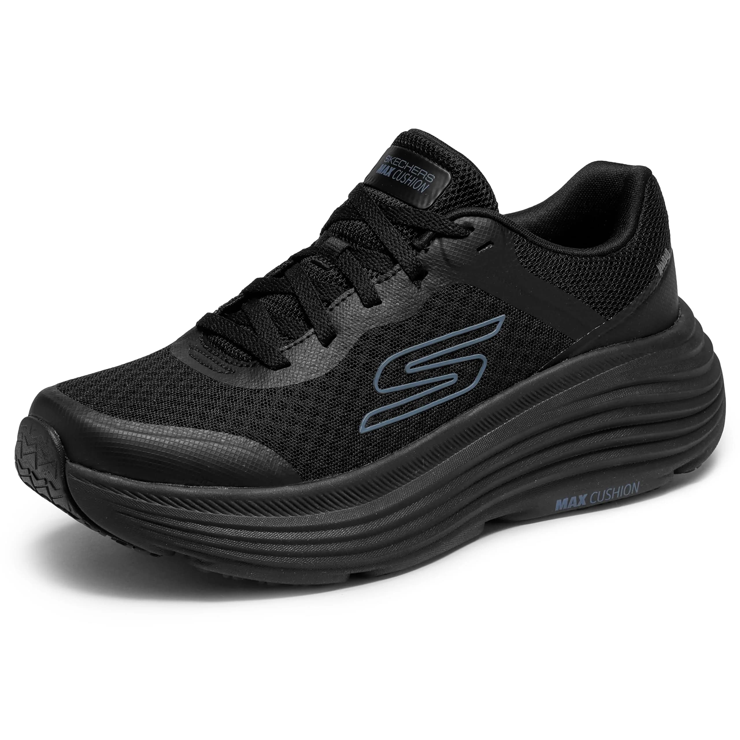 Skechers Women's Max Cushioning Endeavour Canova Sneakers, Black, 7.5 | Superior Comfort & Support - main product image