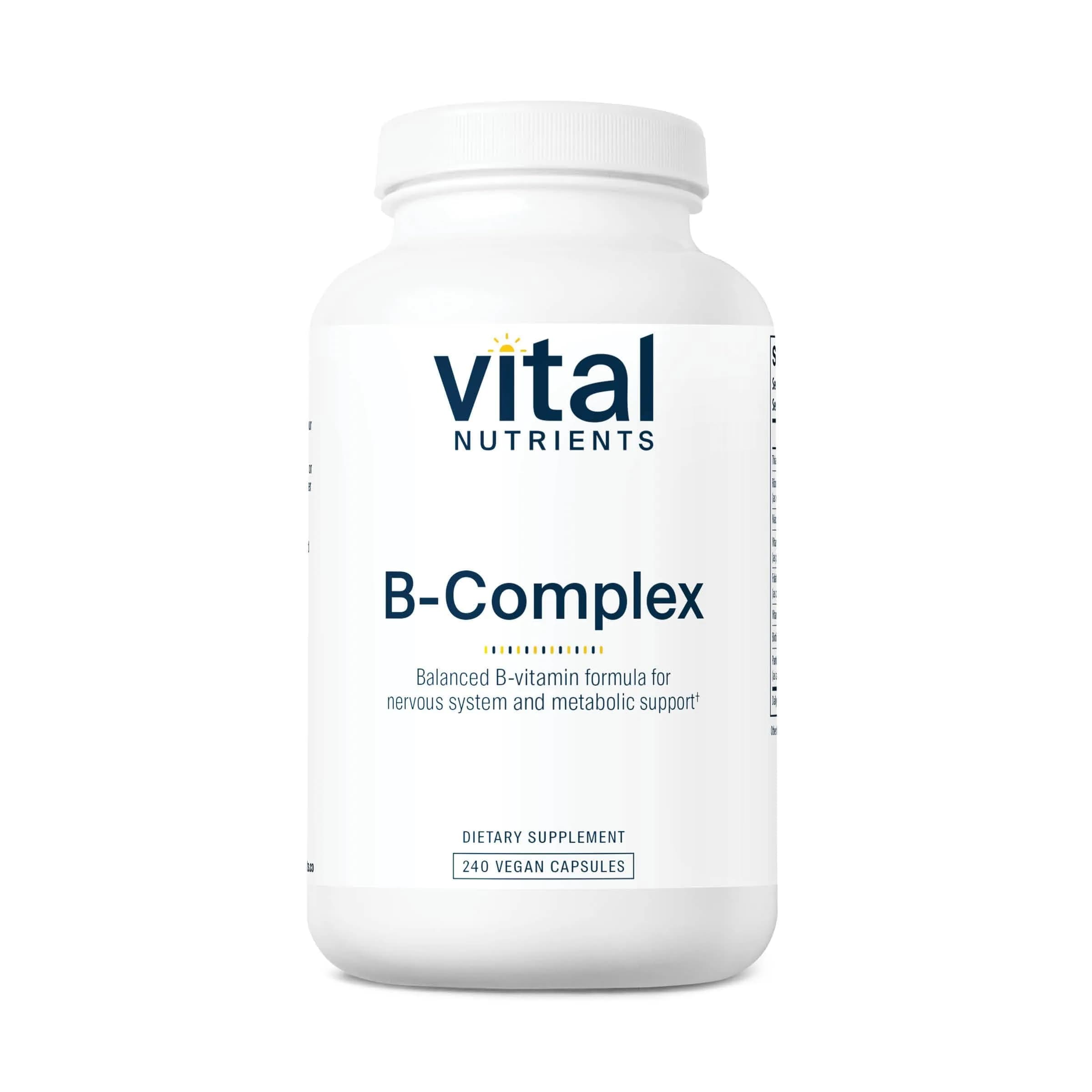 Vital Nutrients Vitamin B-Complex 240 Capsules | Supports Energy & Brain Function - main product image