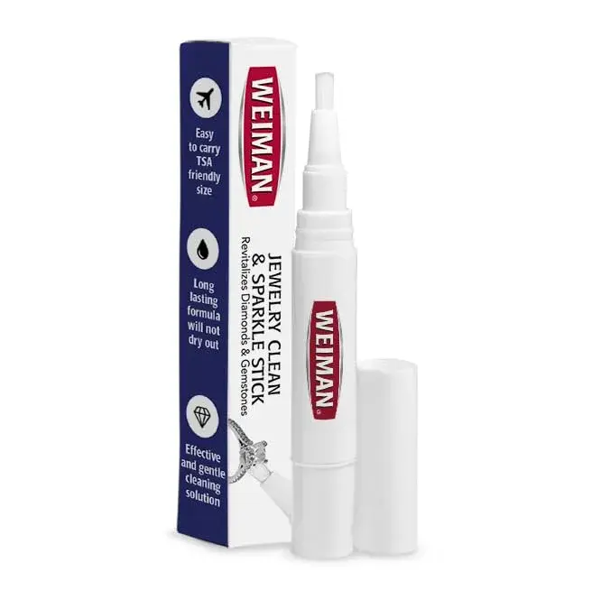 Weiman Jewelry Cleaner & Sparkle Stick - Portable On-The-Go Cleaning for Diamond Engagement Rings, Wedding Rings, Gemstones, Necklaces, Earrings, Bracelets (1-Pack) - main product image