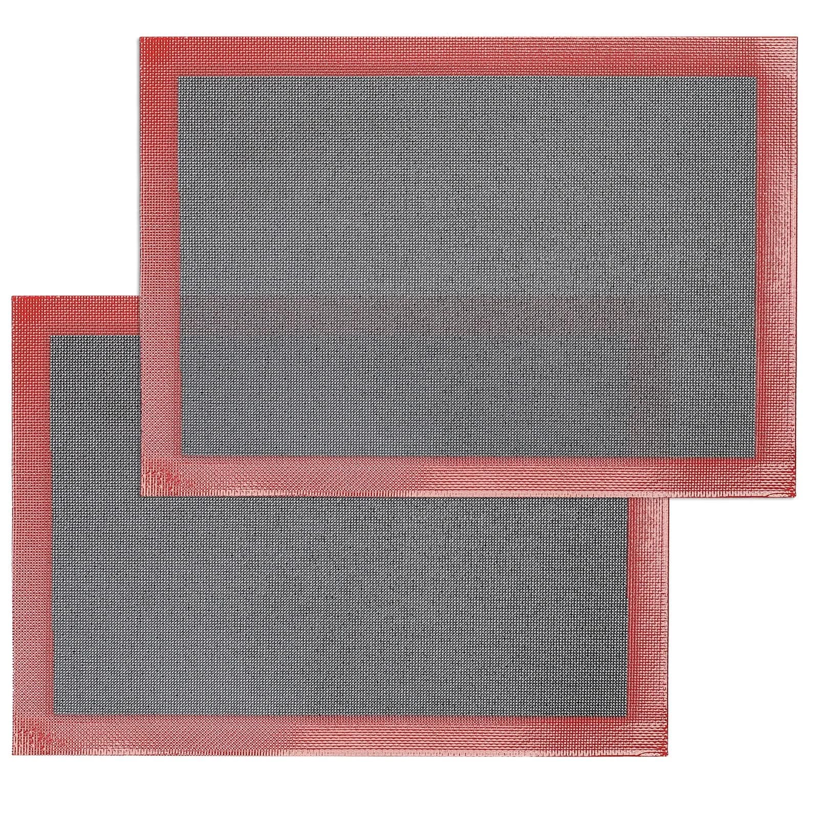 Amyandone Silicone Baking Mat with Microperforated, 2 PCS 40cm x 31cm (16" x 12") | Non-Stick Oven Liner for Half Sheet Pan, Reusable Air Mesh Silicone Mat - main product image