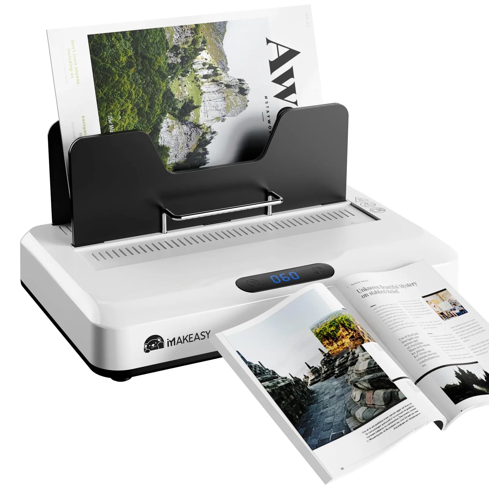MAKEASY Thermal Binding Machine 500 Sheets | Digital Touch Panel, Air Cooling, 10 Covers - main product image