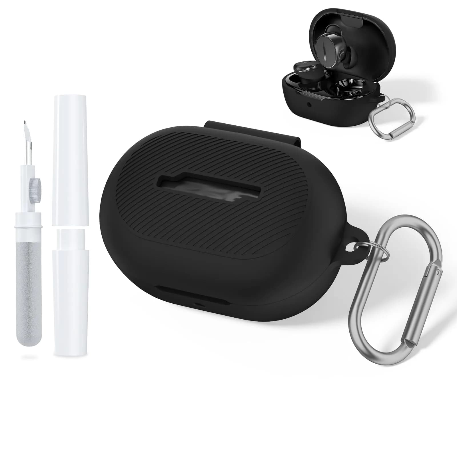 Nimuw for Bose QuietComfort Earbuds (2024) Silicone Case Cover, Black | Shockproof & Skin-Friendly