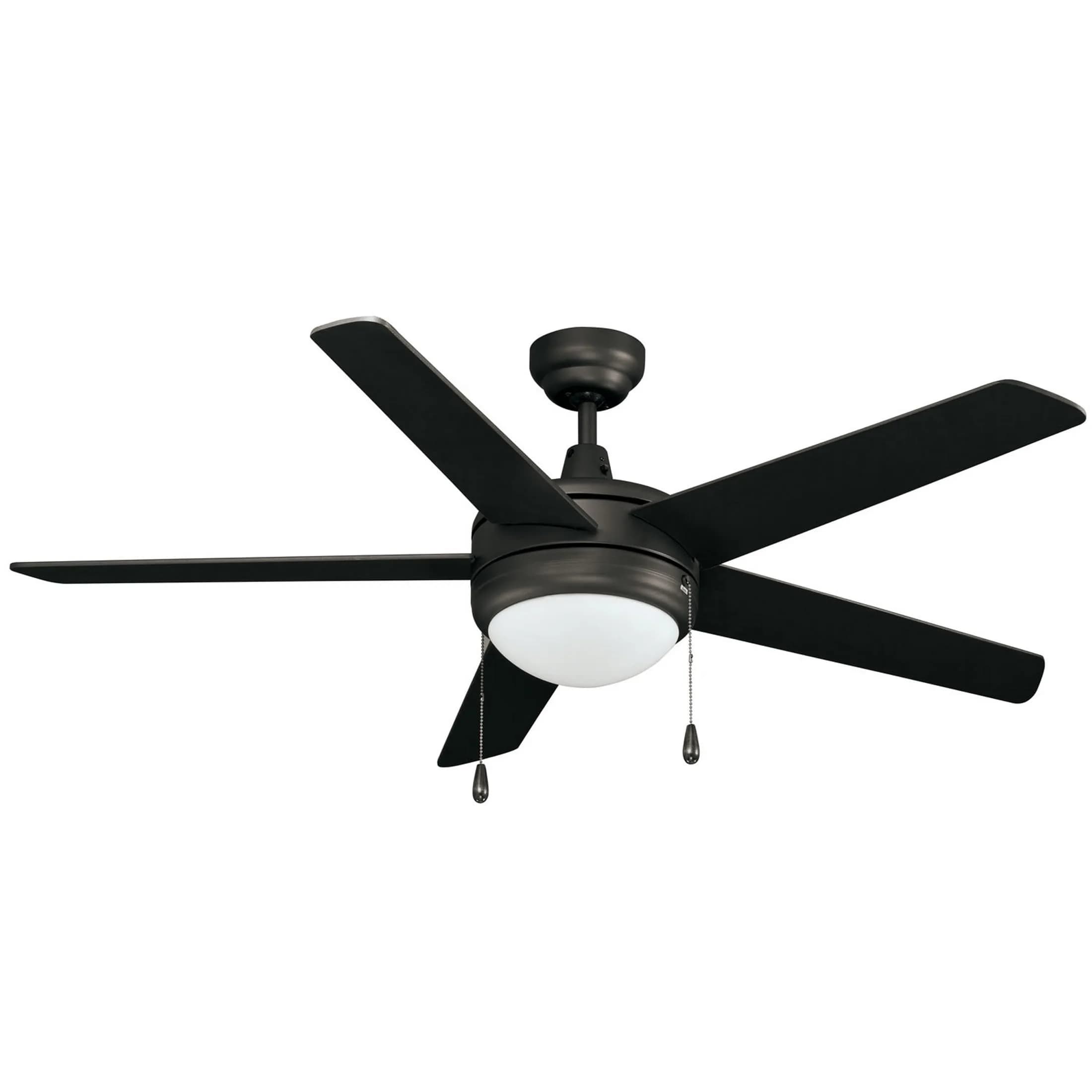 RP Lighting Eupora IV 52-Inch5 Blade Indoor Ceiling Fan | Matte Black, Reversible, Energy Star Listed - main product image