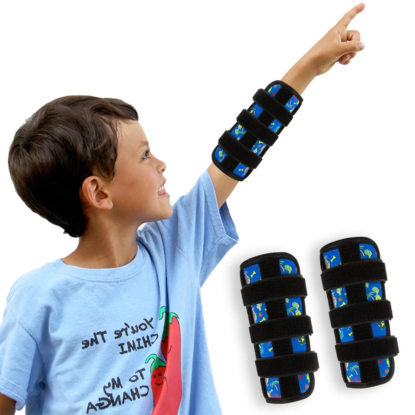 JFHNMLW Dinosaur Elbow Thumb Guard for Thumb Sucking Prevention, 18.3cm (7.2in) x 17.8cm (7in) x 14.7cm (5.8in) - main product image