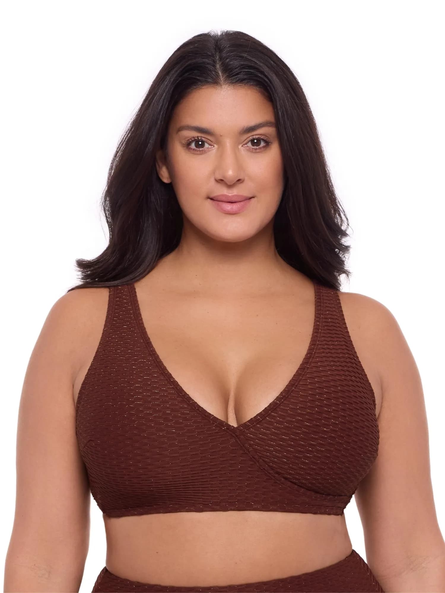 S3 Swim Women's Sculpting Wrap Bikini Top, Sangria, X-Large | Supportive, Stylish & USA Imported - main product image