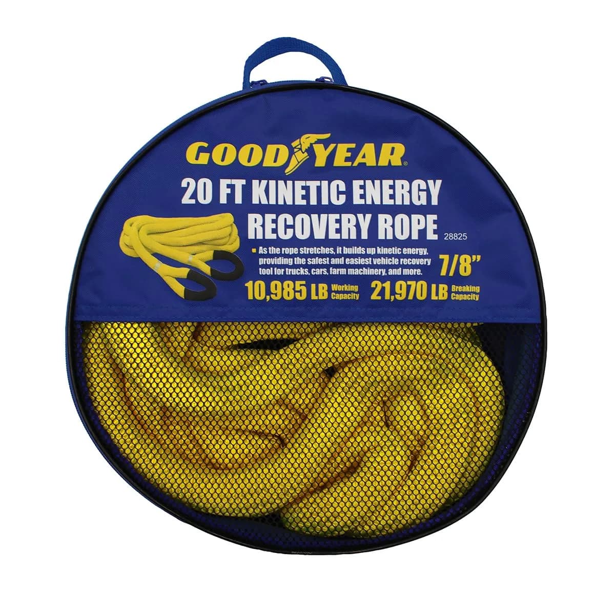 GRIP GRAND RAPIDS INDUSTRIAL PRODUCTS Kinetic Energy Recovery Rope 20 ft | Heavy-Duty Nylon Towing Rope - main product image