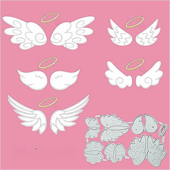 DIY Scrapbooking Artist Angel Wings Metal Cutting Dies Set | 10.3cm x 6.5cm (4.06" x 2.56") - main product image