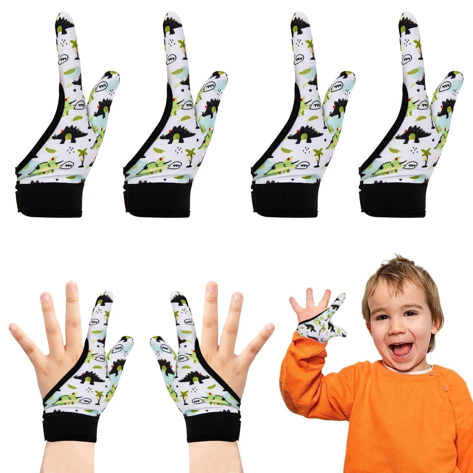 Yxmeiguo Thumb Sucking Guard Gloves for Kids 5-12 | Anti Nail Biting Finger Protector - main product image