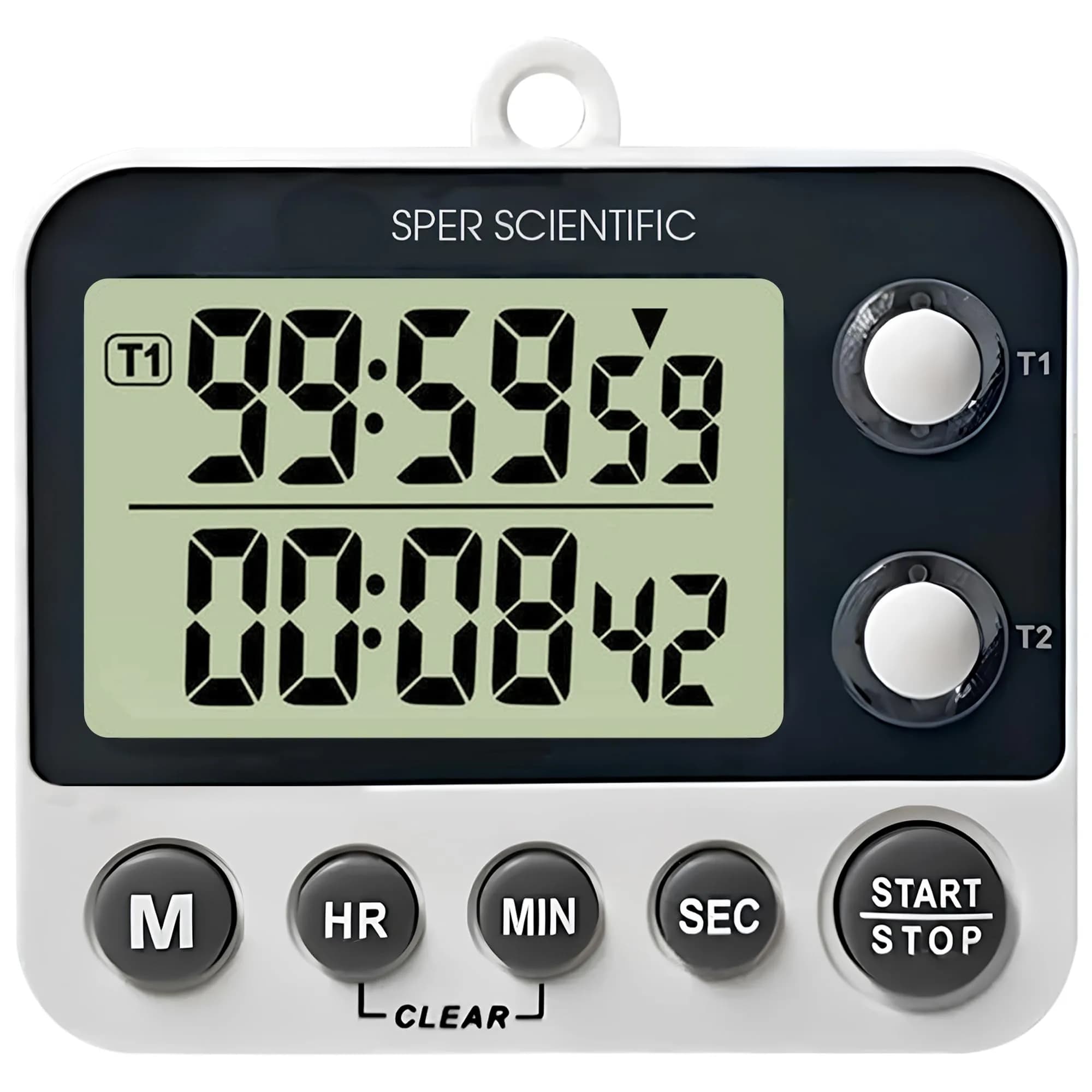 Sper Scientific 2 Channel Digital Lab Kitchen Timer 8.89cm (3.5in) | Dual Countdown Timer with Large Display & Loud Alarm - main product image