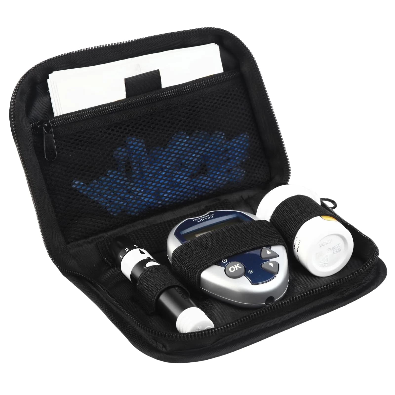 GENCAM Diabetes Travel Case for One Touch Ultra 2/Accu Chek | Compact Blood Glucose Monitor Organizer - main product image
