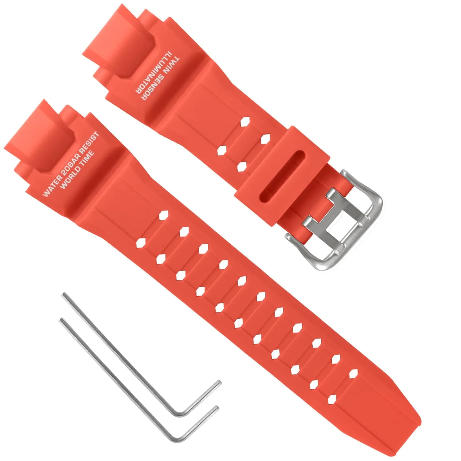 uEmoh 16mm Silicone Watch Band for Casio GW-4000/GA-1000 | Waterproof Durable Replacement - main product image