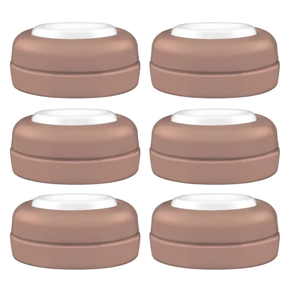 Maymom Screw Lids Travel Caps with Rewritable Sealing Disc for Avent Bottles 6 Count (Brown) | Leak-Proof & Travel-Friendly - main product image