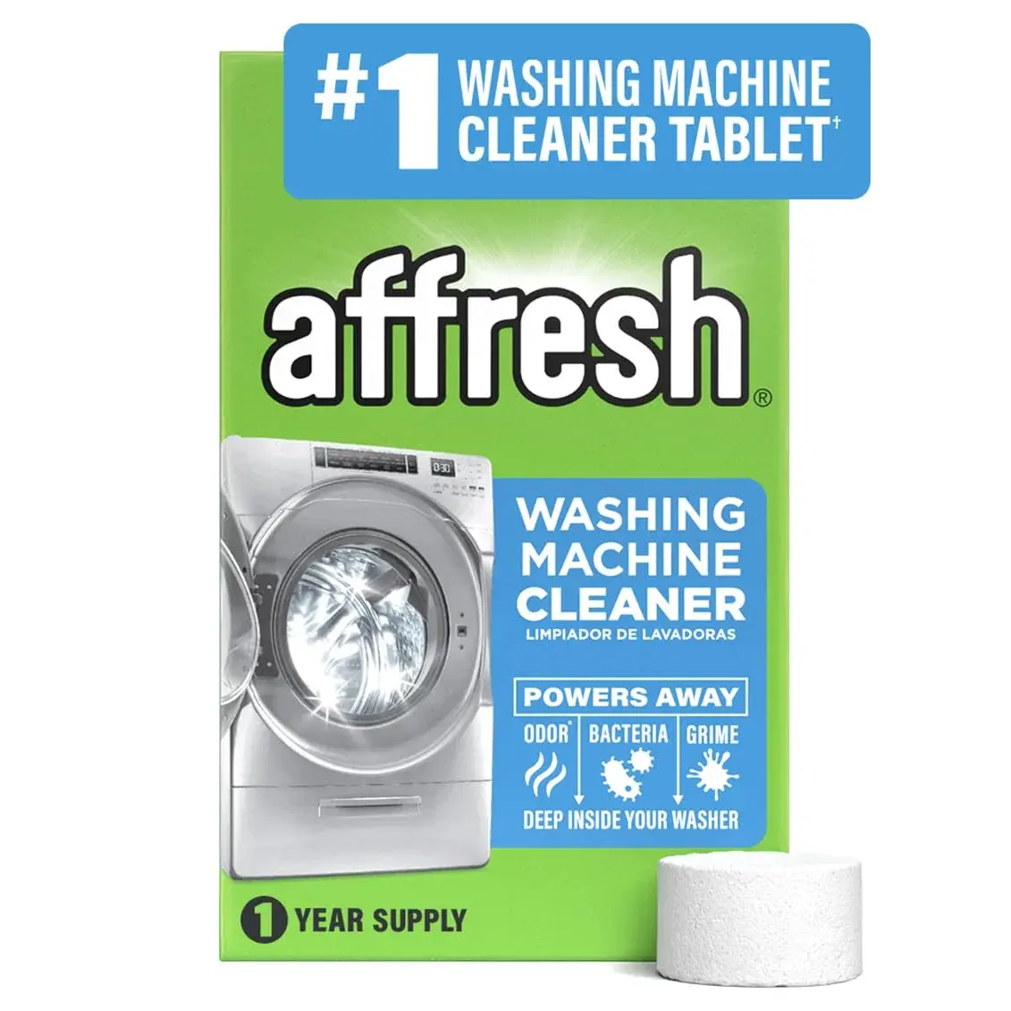Affresh Washing Machine Cleaner Tablets 12 Count | Time-Release Deep Clean for Odor Removal - main product image