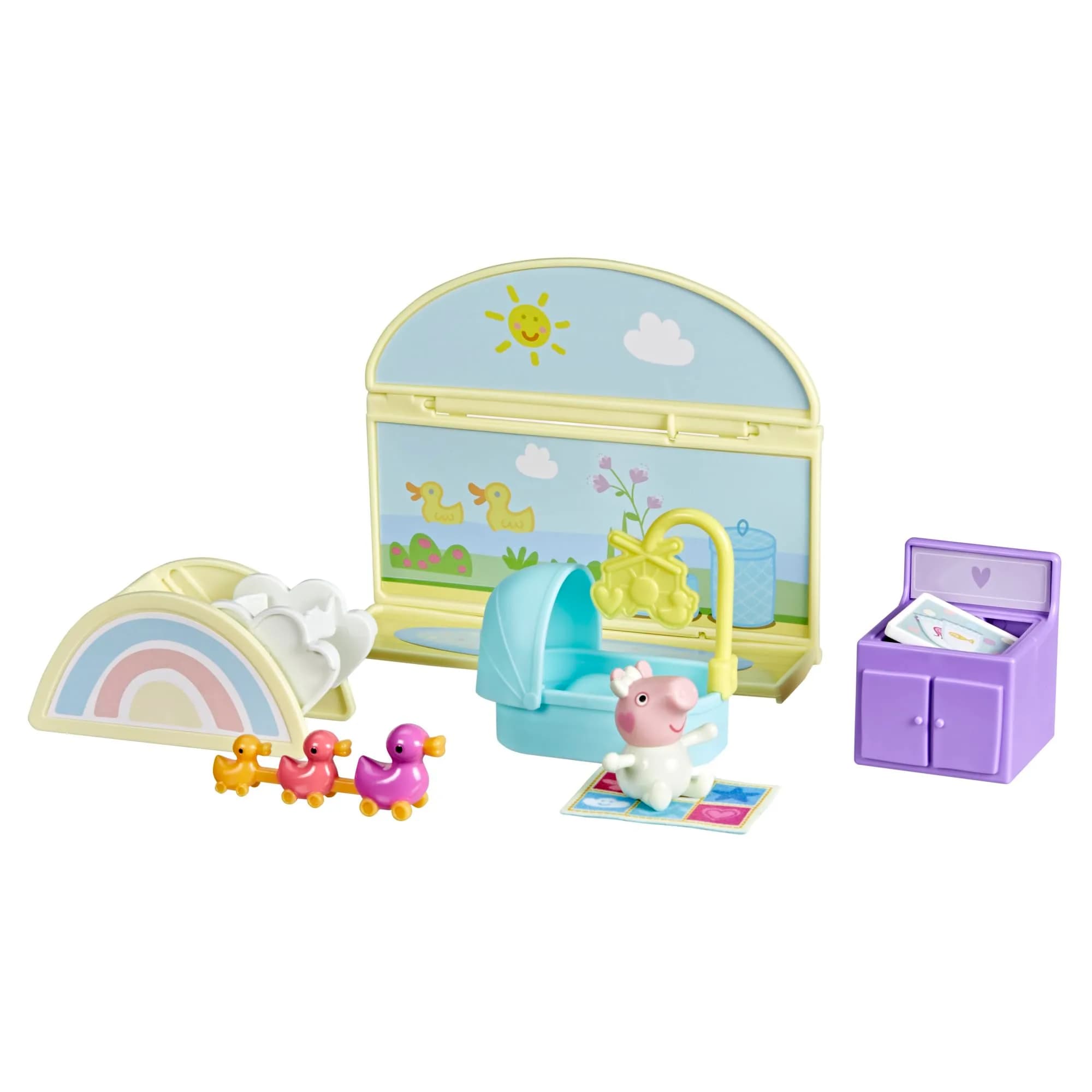 Peppa Pig Evie's Nursery Set with 1 Figure and 7 Accessories | Preschool Toy for Girls and Boys 3+ - main product image