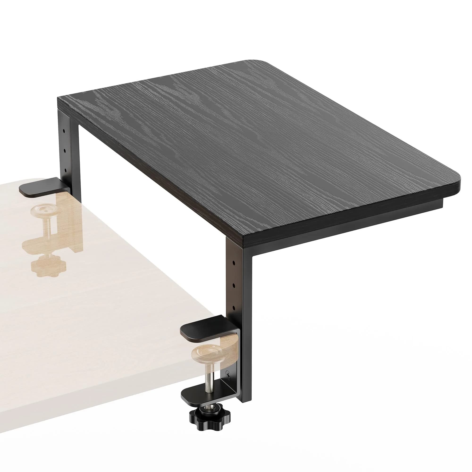 ART-GIFTREE Clamp-On Desk Shelf 15-inch Black | Heavy Duty Monitor Riser with Arm Support - main product image