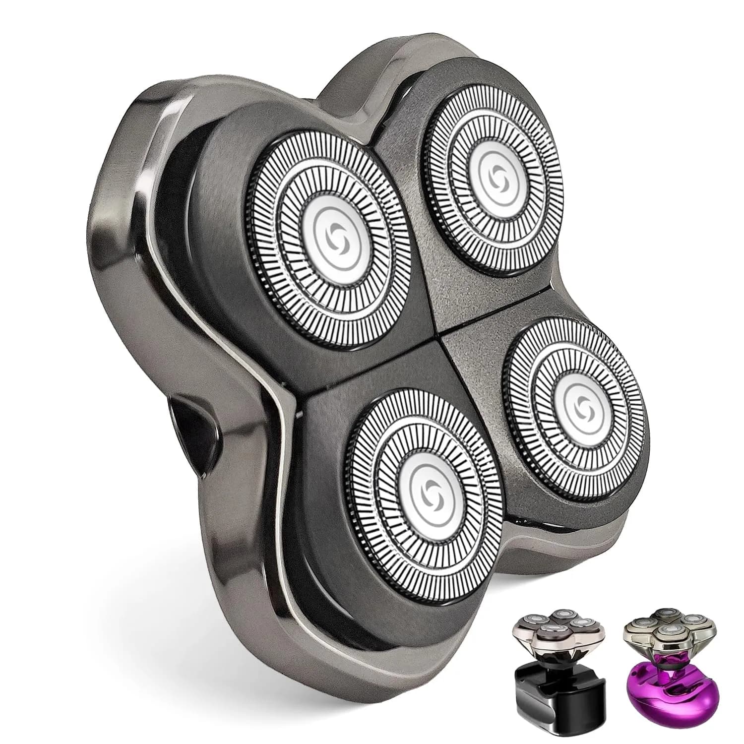 VODOZAVA Pro 4 Shaver Replacement Heads for Skull | Self-Sharpening, Wet & Dry, 4-Head Set - main product image