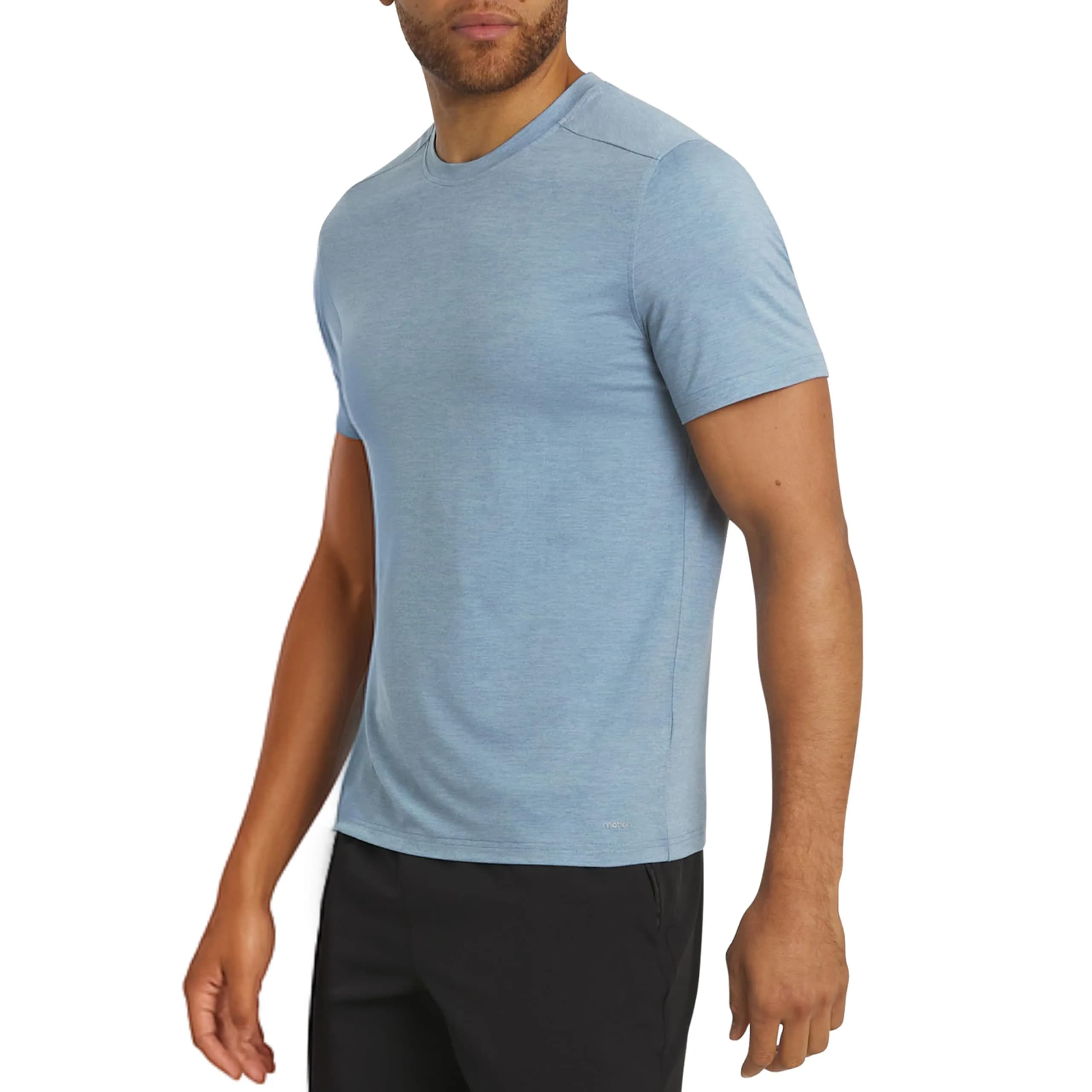 Motion Men's Slim Fit Tee Active Performance Super Soft Stretchable T-Shirt, Belgian Blue