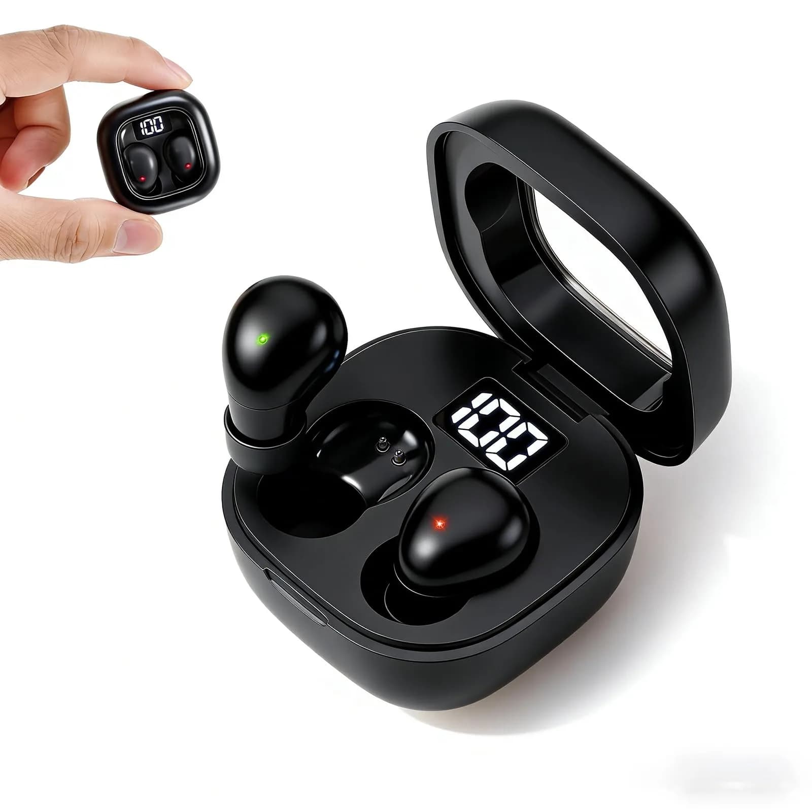 GreatQIQI Mini Sleep Earbuds Bluetooth 6.0 Small & Invisible for Side Sleepers - main product image