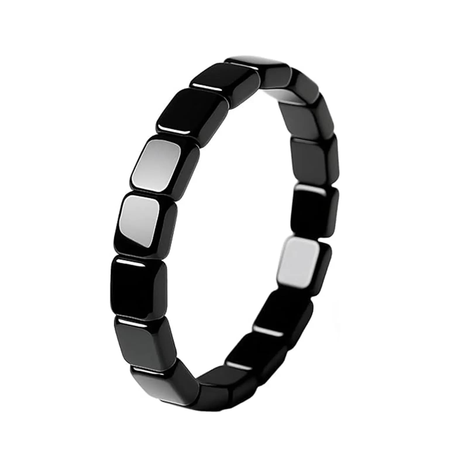 NORLSO Hematite Bracelet for Men Reclaim Your Edge Confidence Natural Hematite Stone Stretch Beaded Bracelet Male Energy Inspirational Jewelry Gifts - main product image